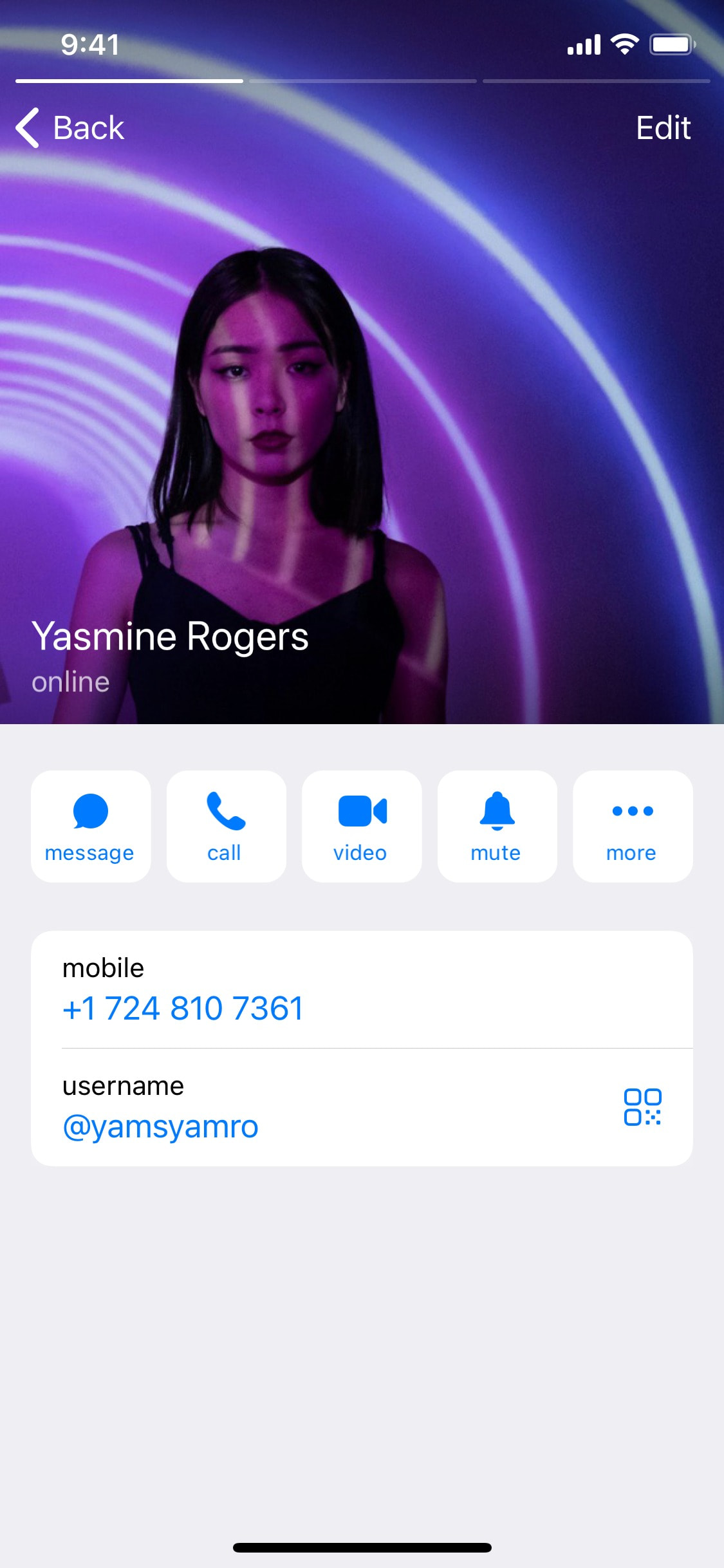 Telegram iOS screen 828