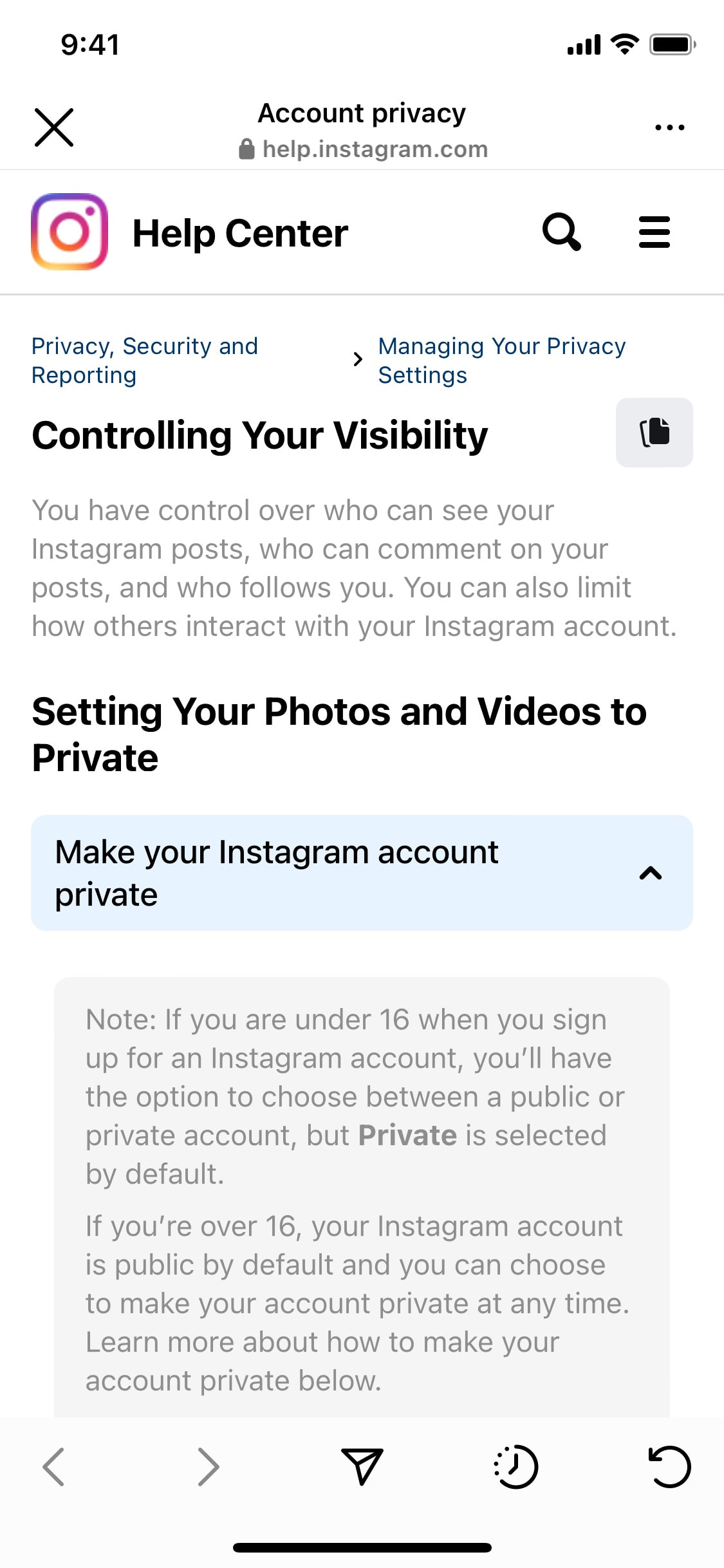 Instagram iOS screen 55