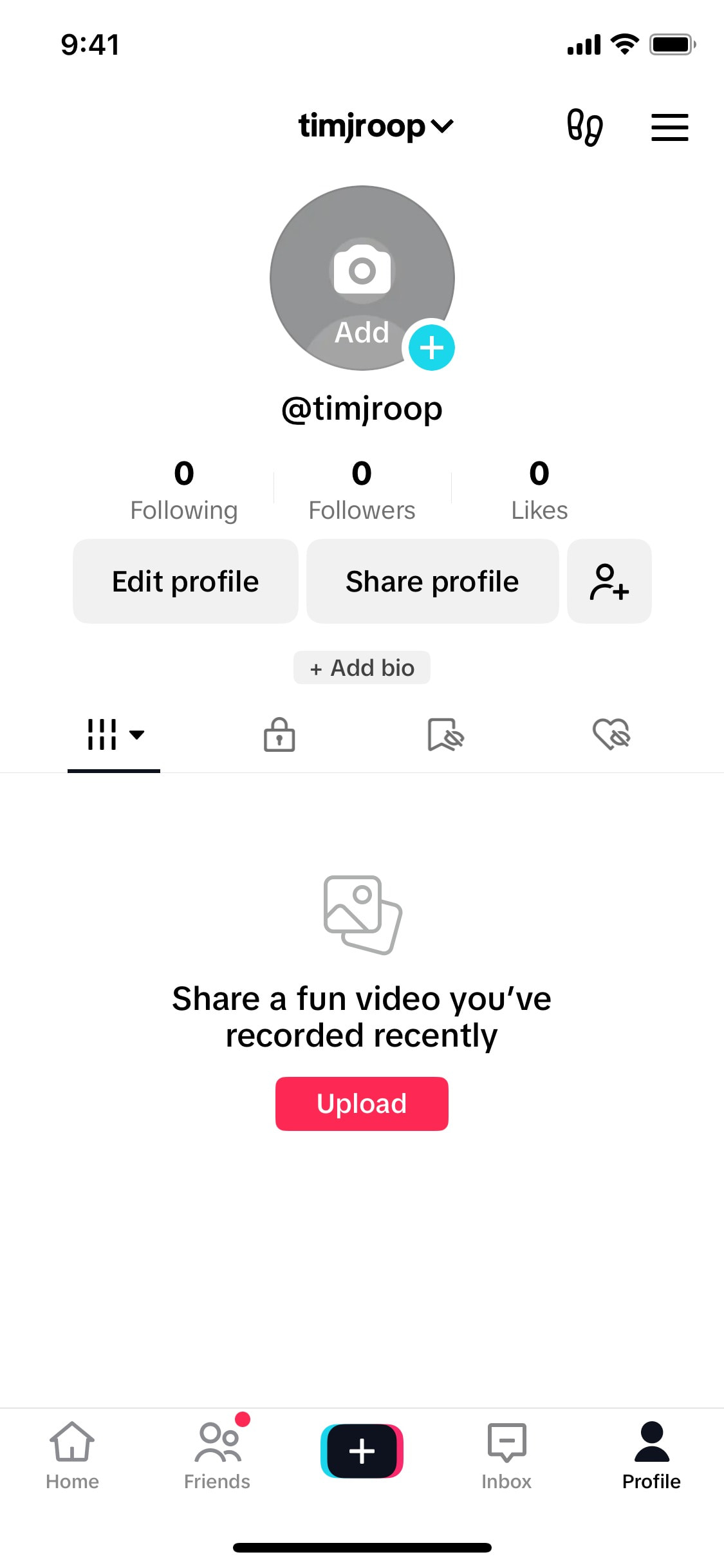 TikTok iOS screen 313