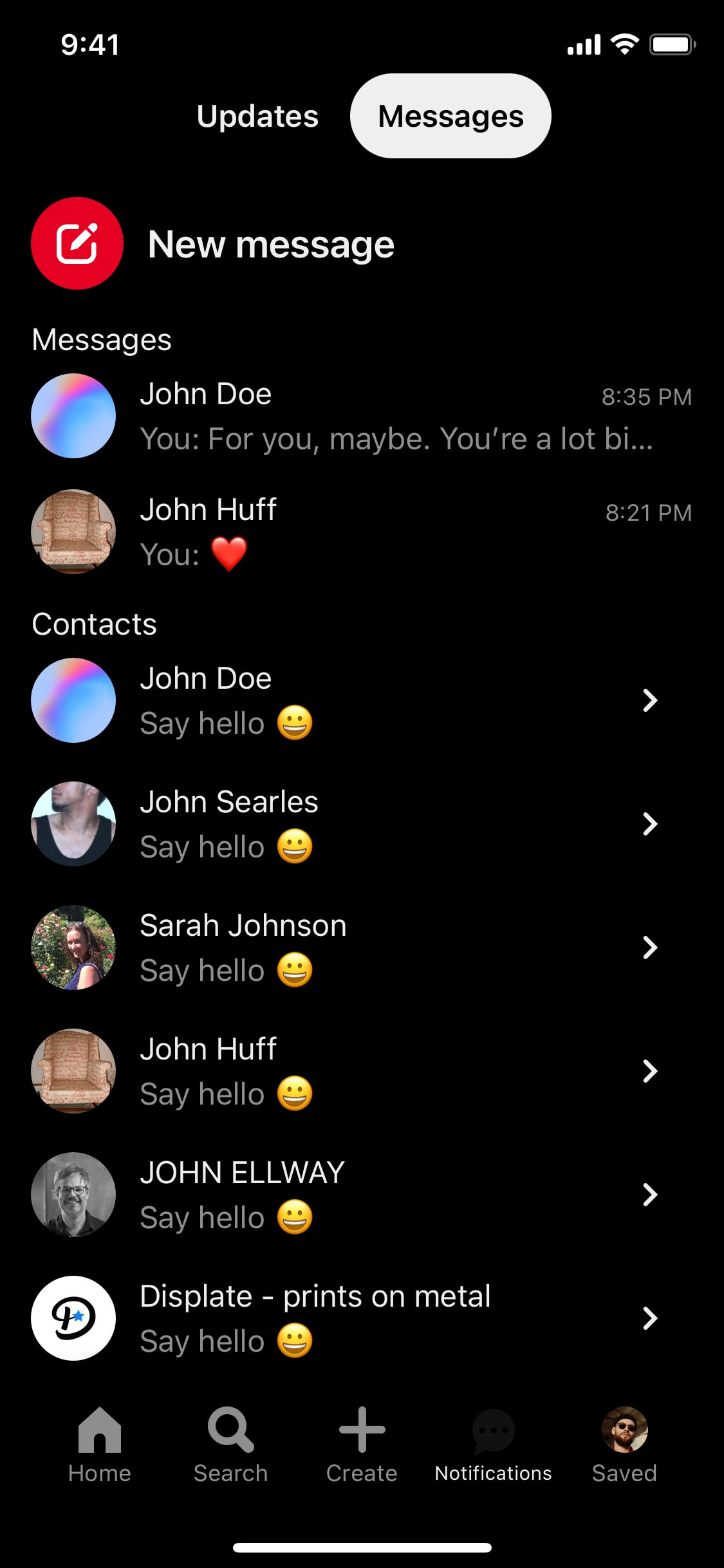 Pinterest iOS screen 417
