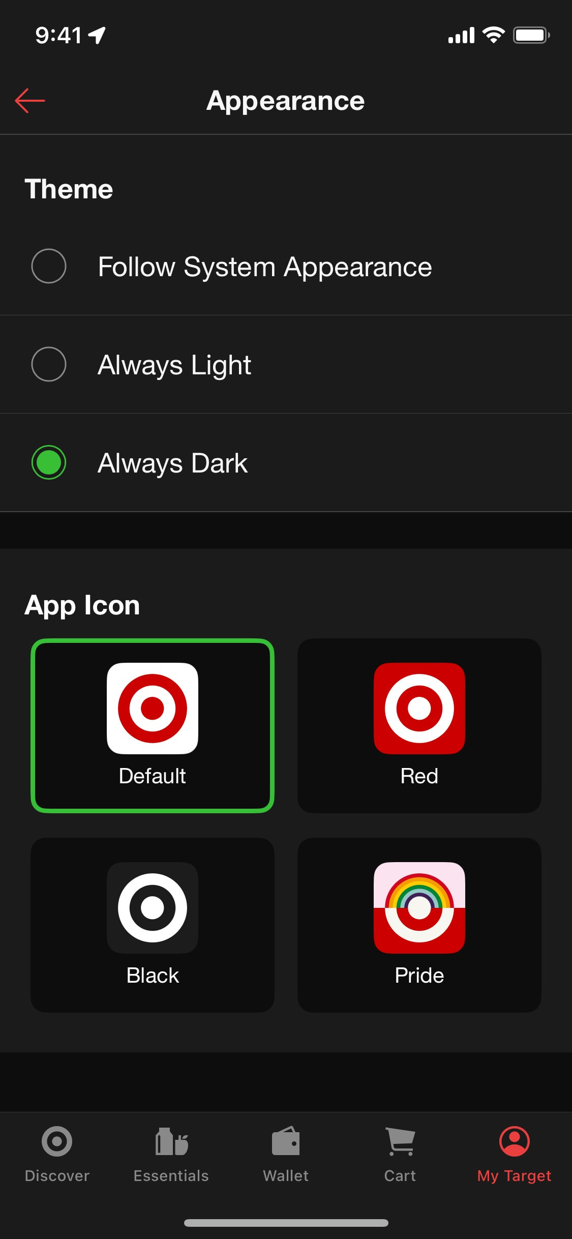 Target iOS screen 255