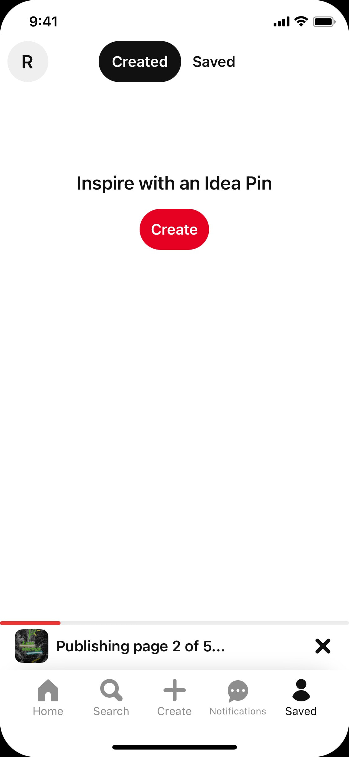 Pinterest iOS screen 359
