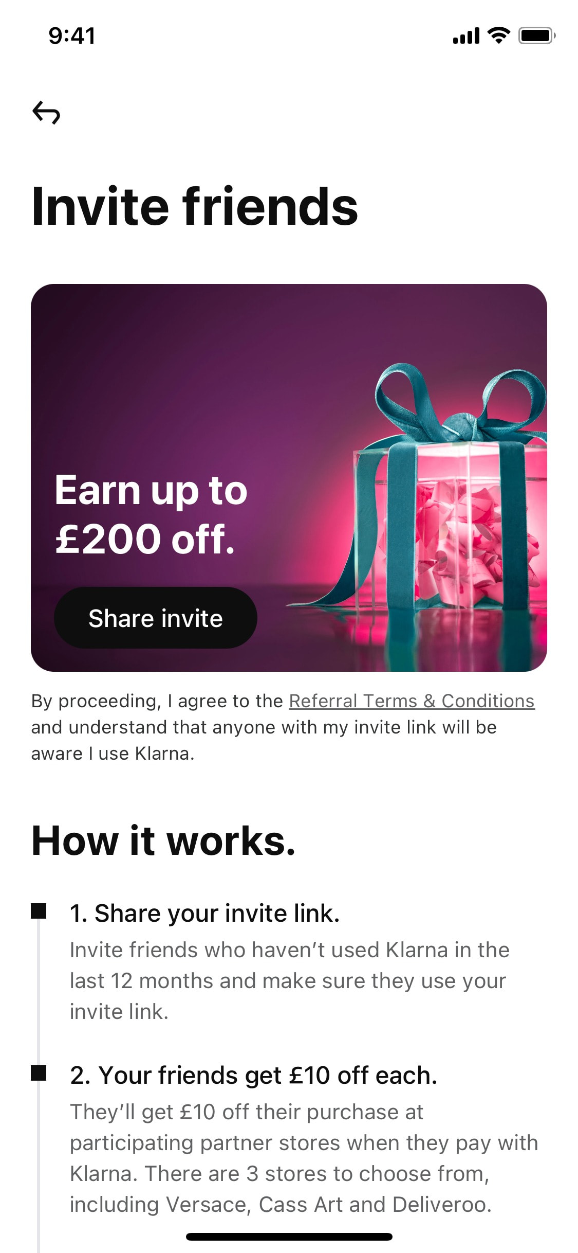 Klarna iOS screen 64