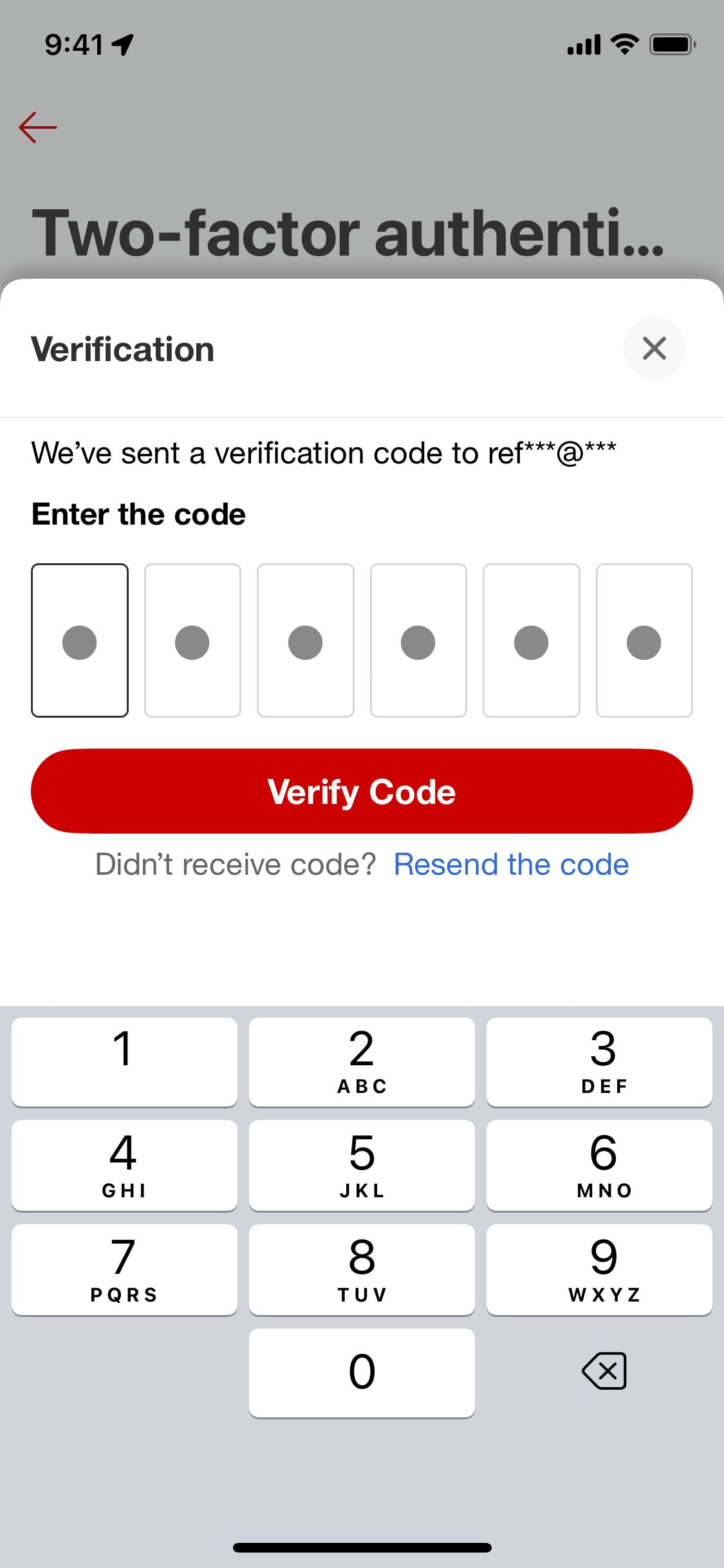 Target iOS screen 538