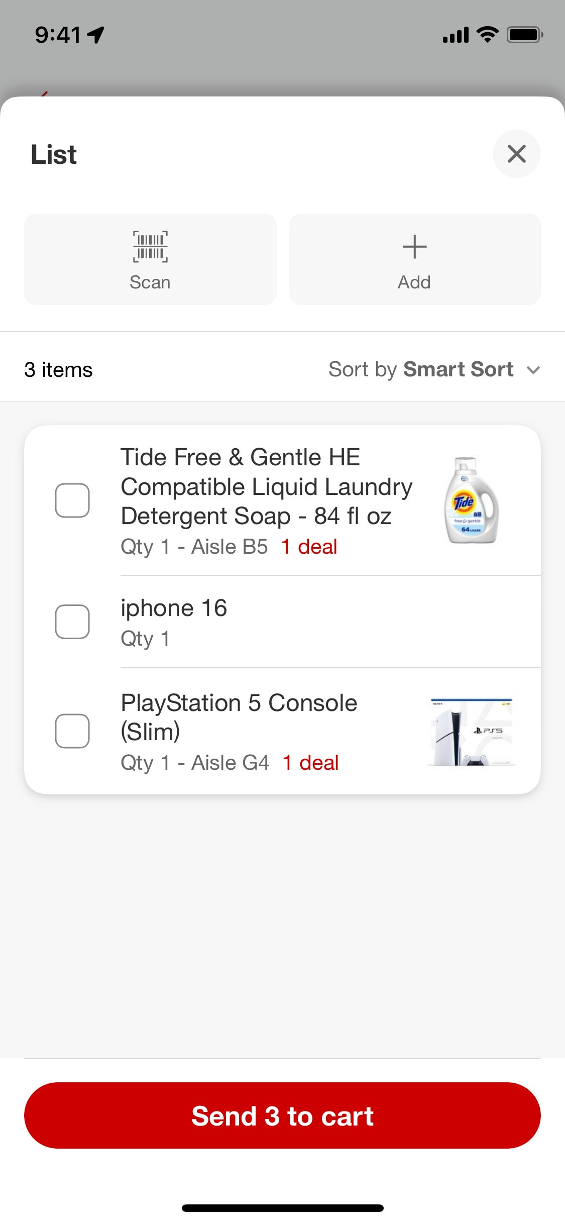 Target iOS screen 355