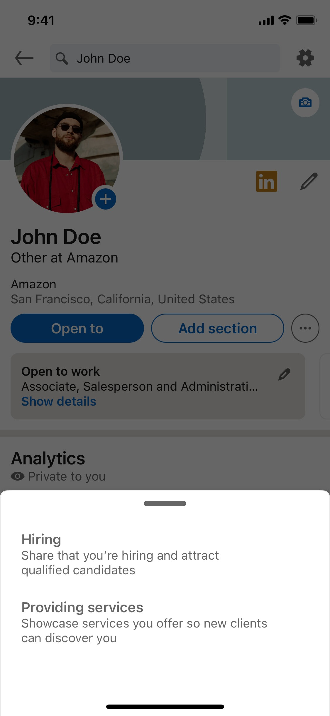 LinkedIn iOS screen 508