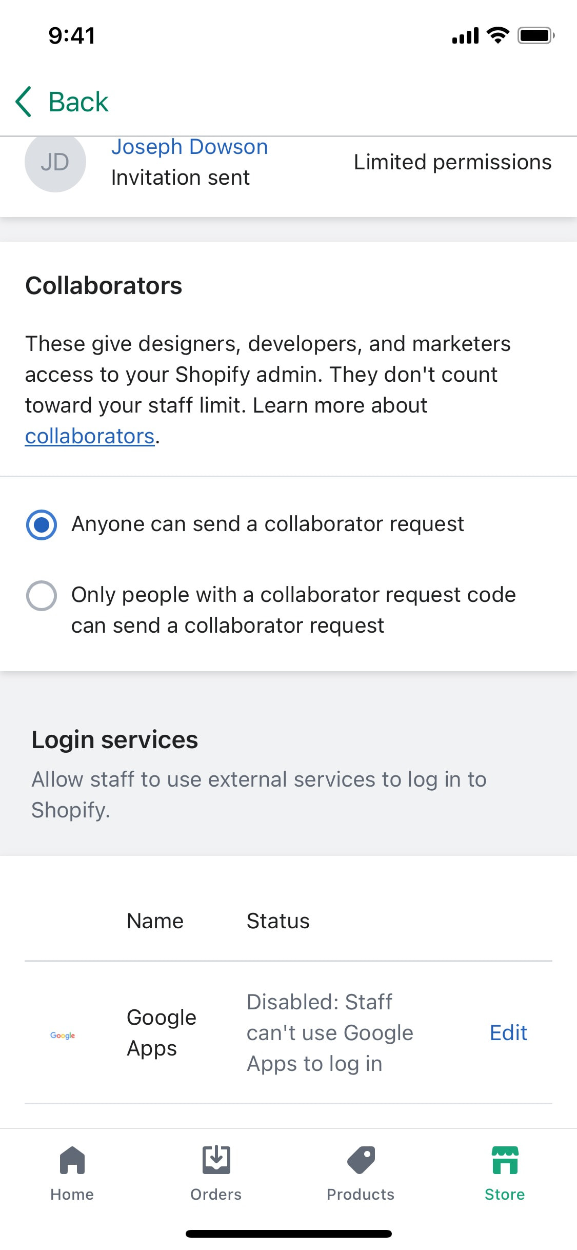 Shopify iOS screen 565