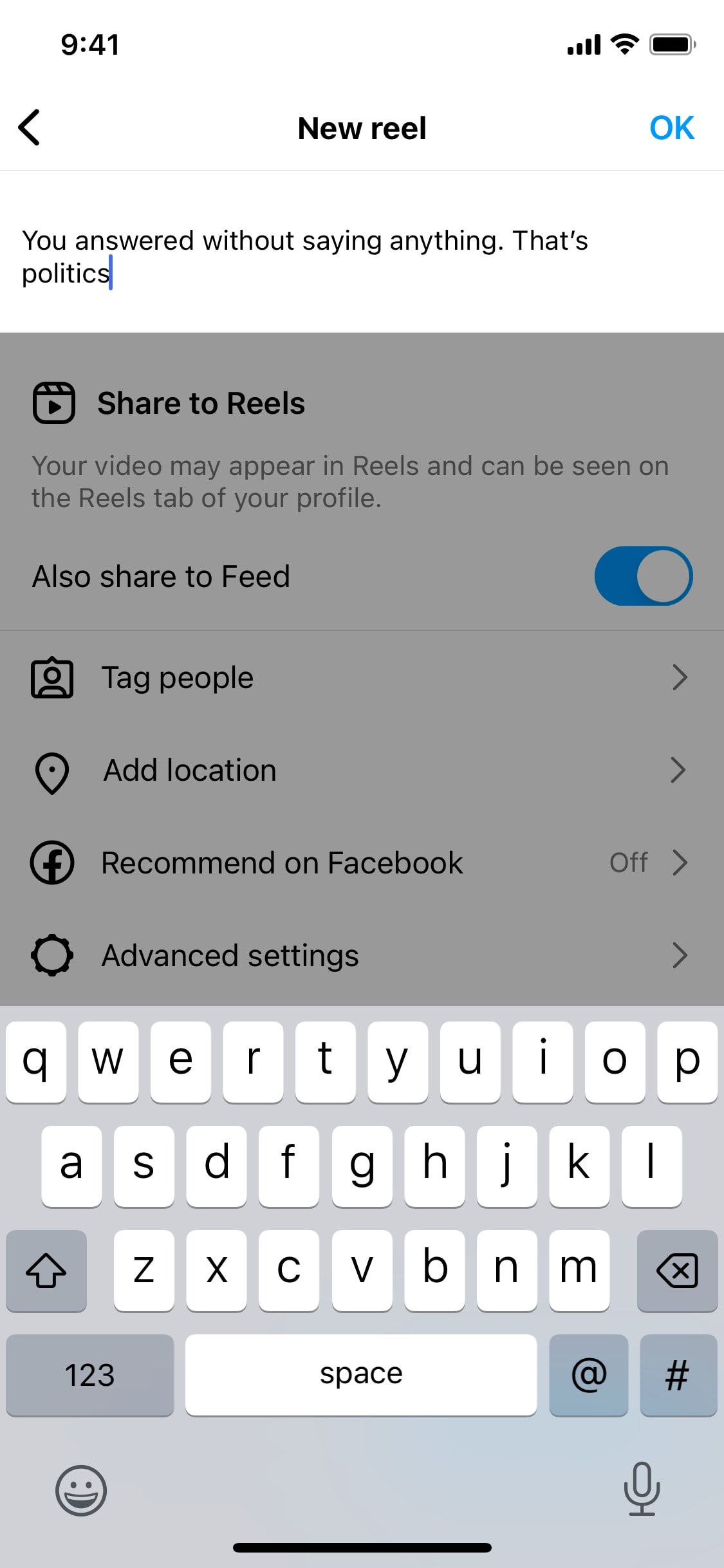 Instagram iOS screen 413