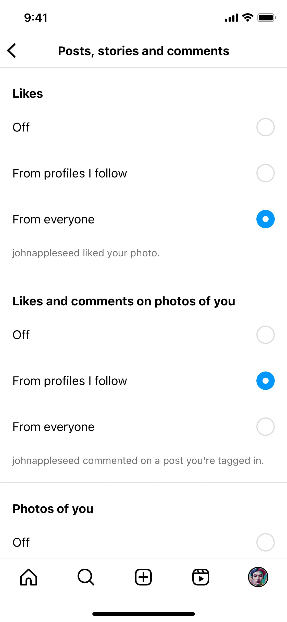 Instagram iOS screen 48