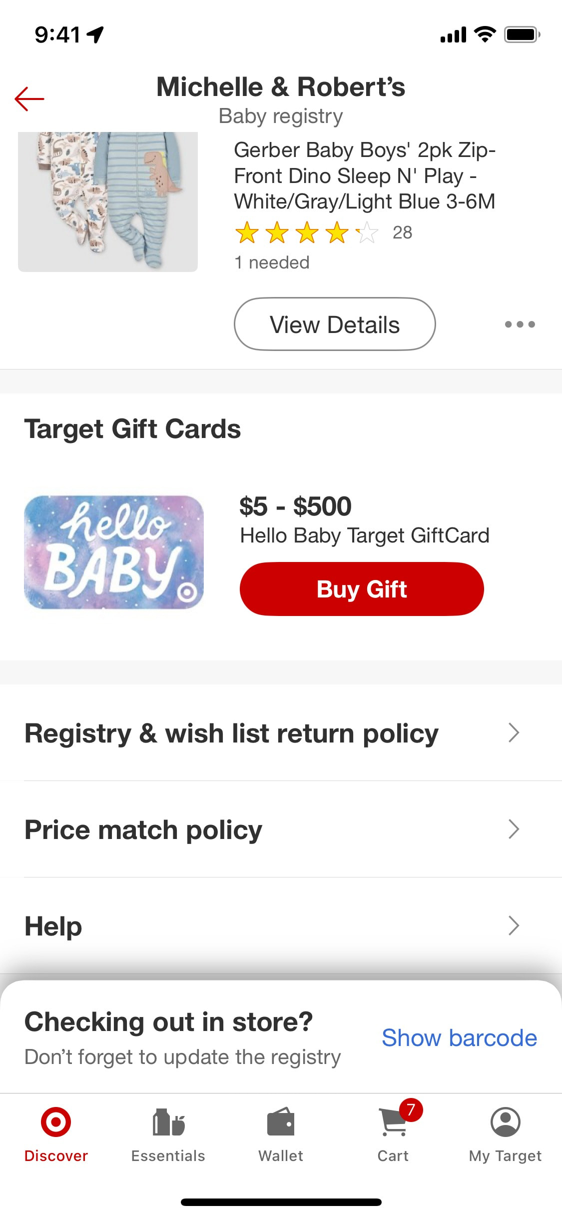 Target iOS screen 136