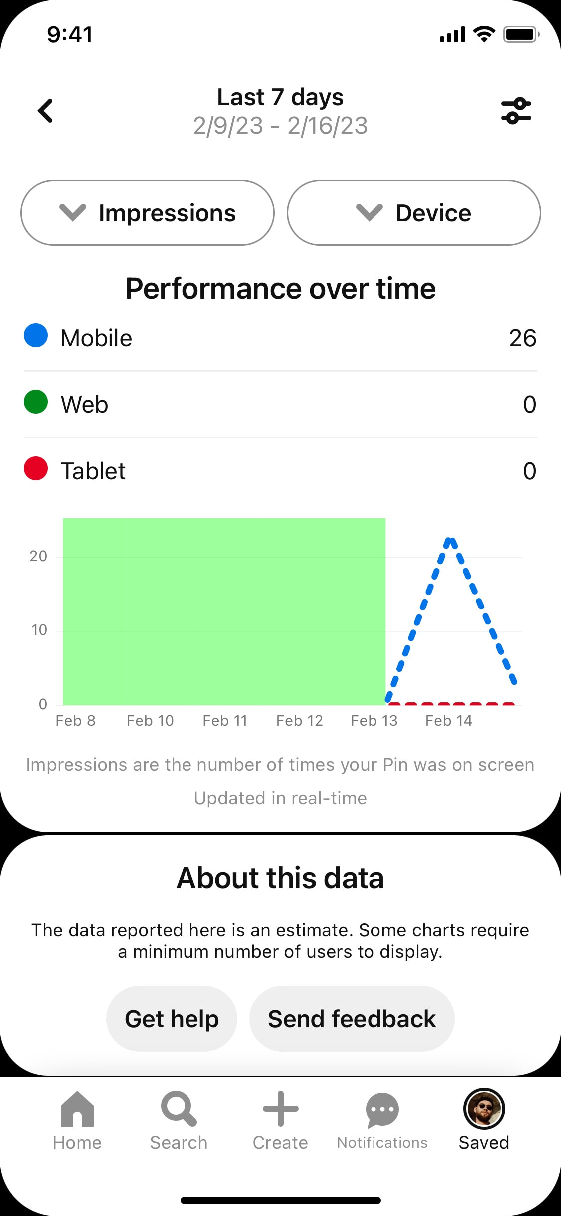 Pinterest iOS screen 323