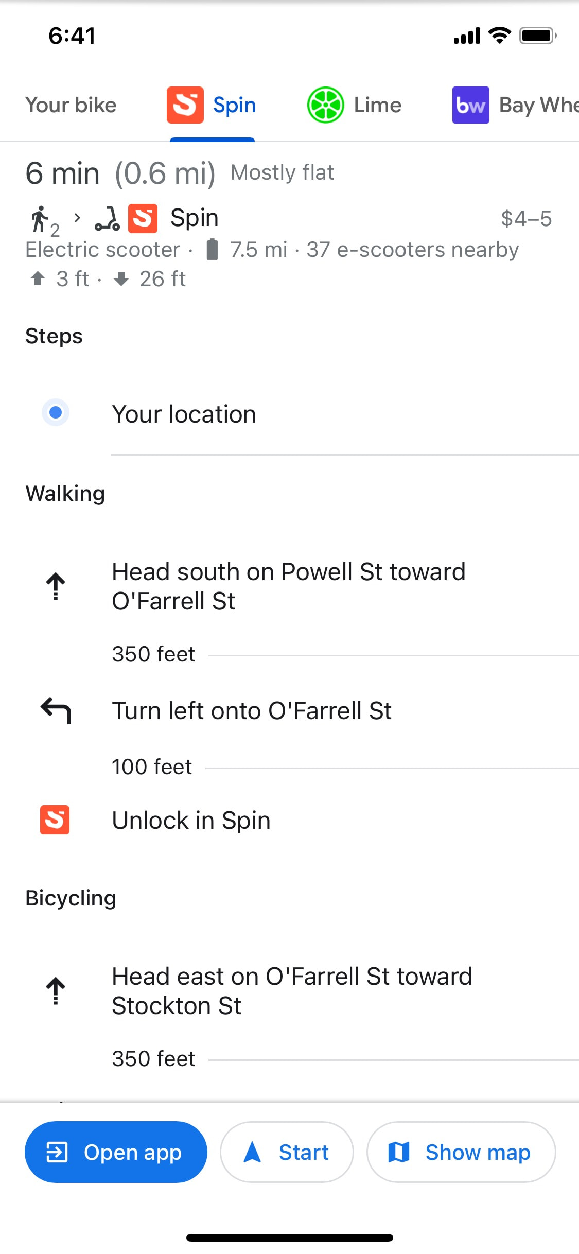 Google Maps iOS screen 374
