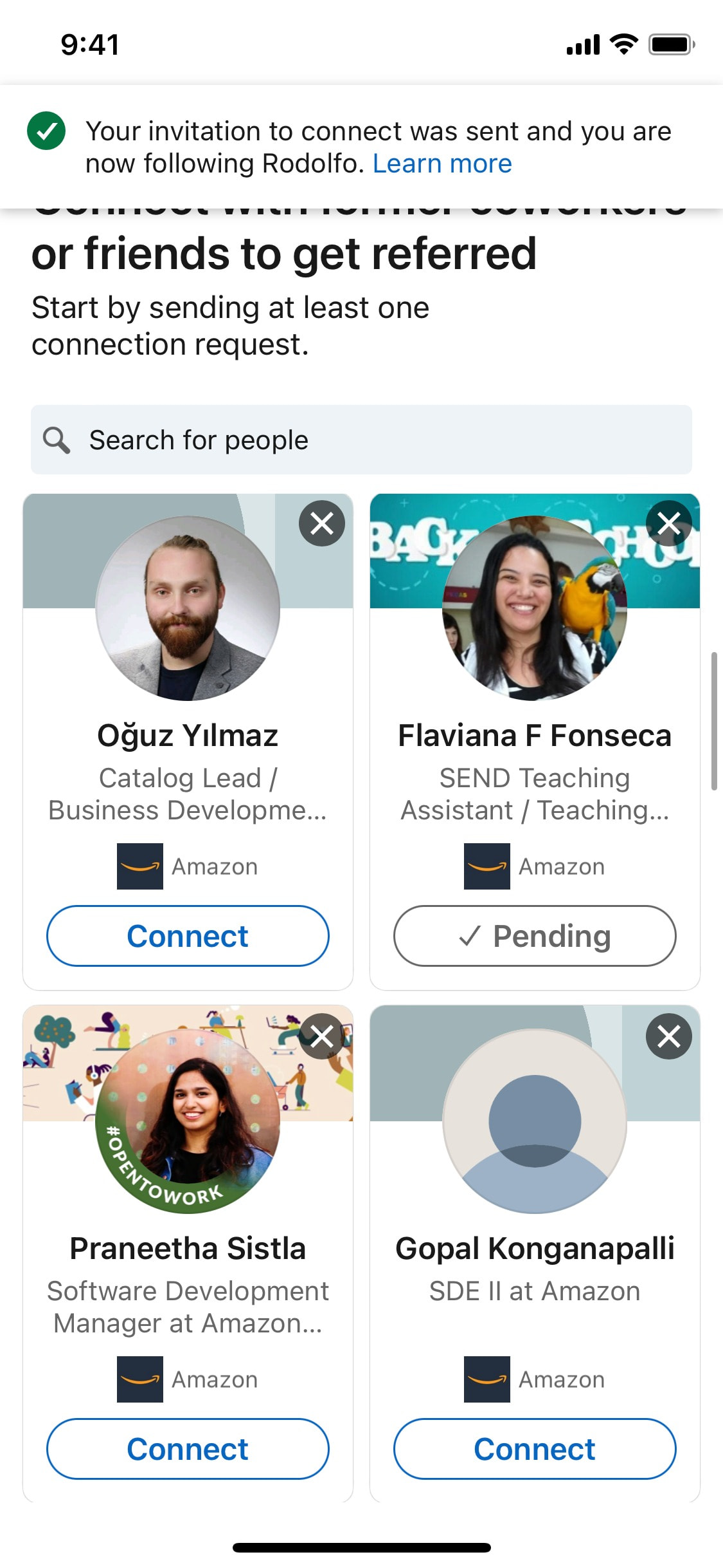 LinkedIn iOS screen 34