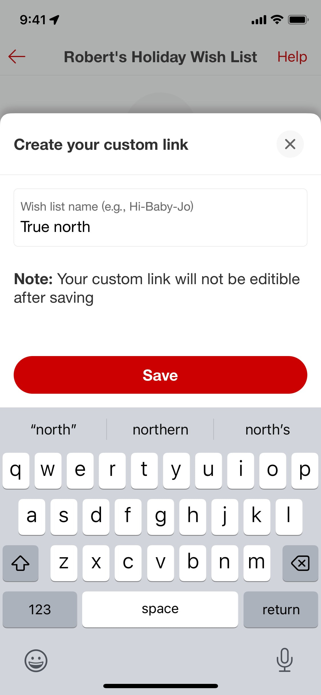 Target iOS screen 163