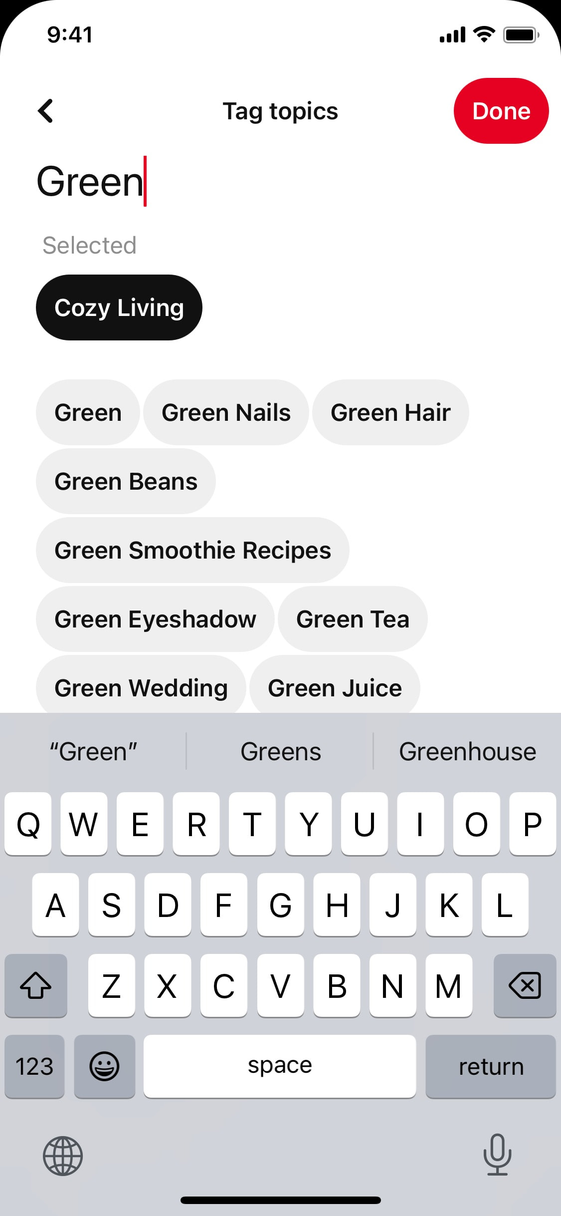 Pinterest iOS screen 377