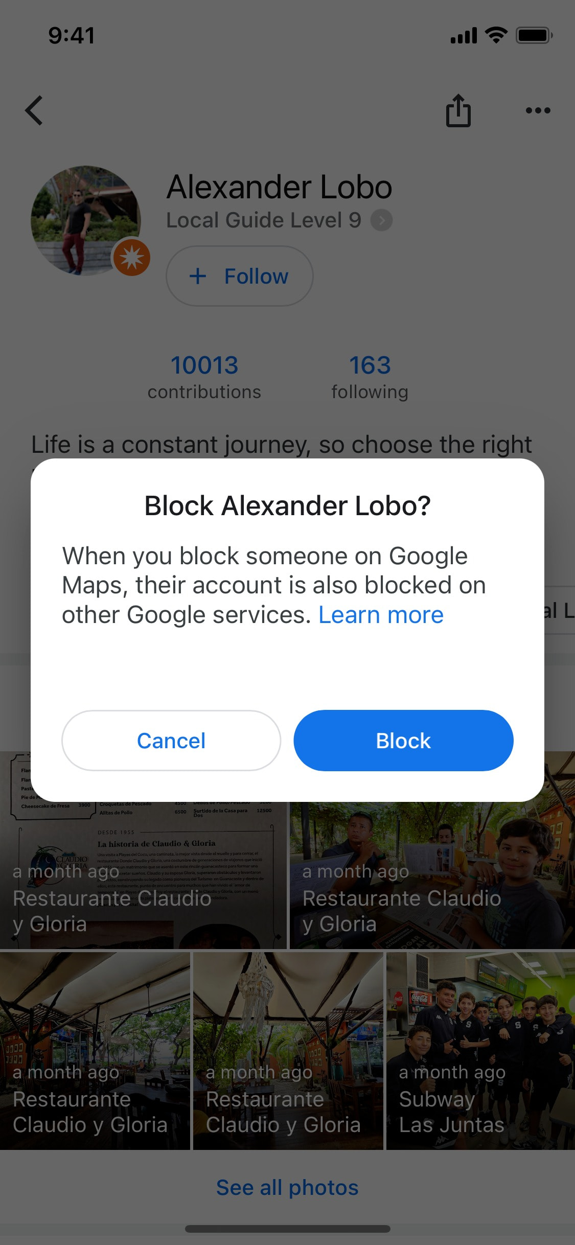 Google Maps iOS screen 235