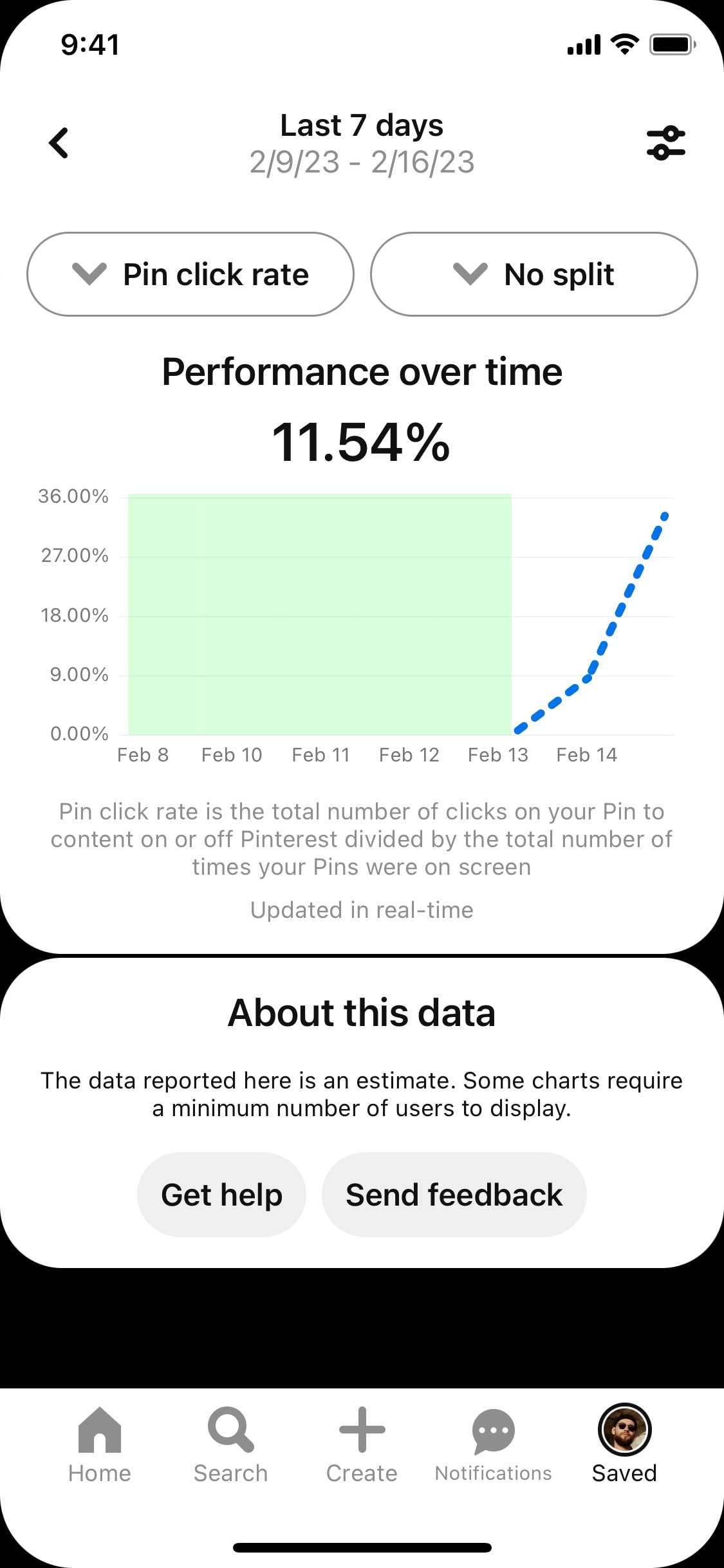 Pinterest iOS screen 273