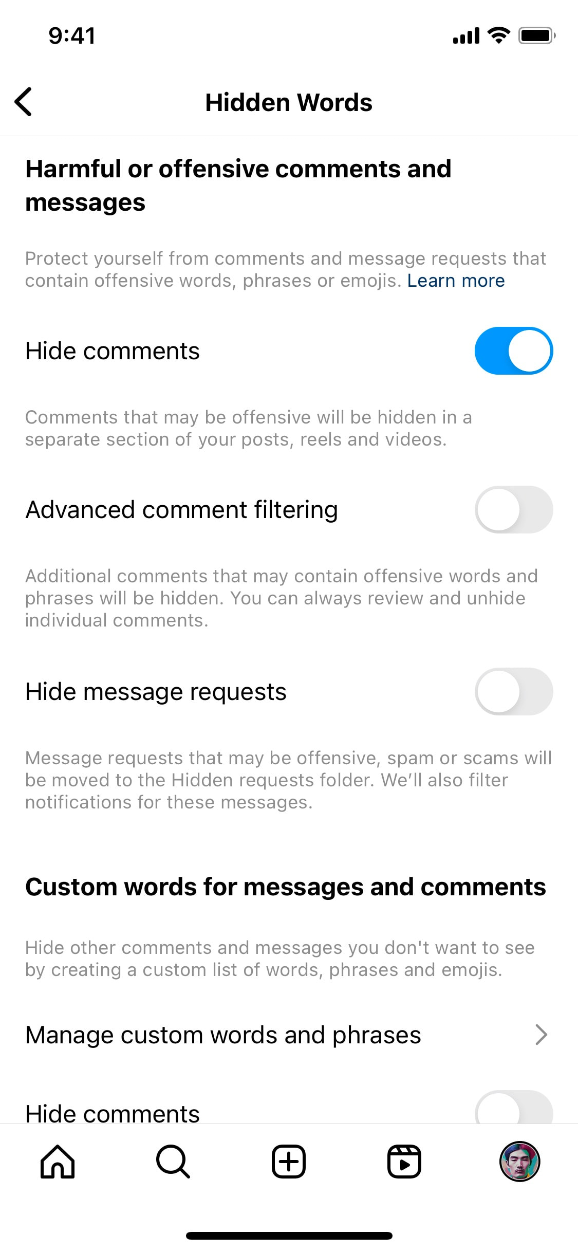 Instagram iOS screen 326