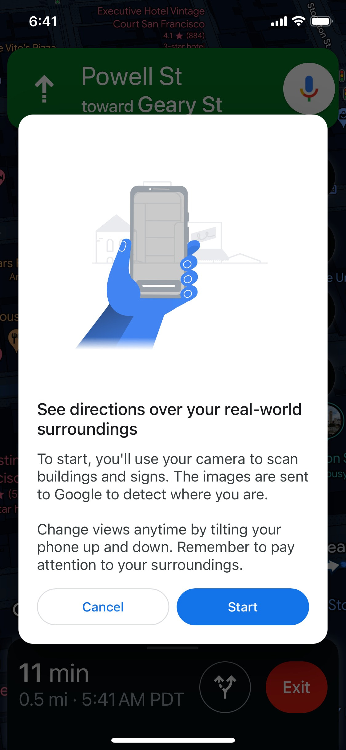 Google Maps iOS screen 340