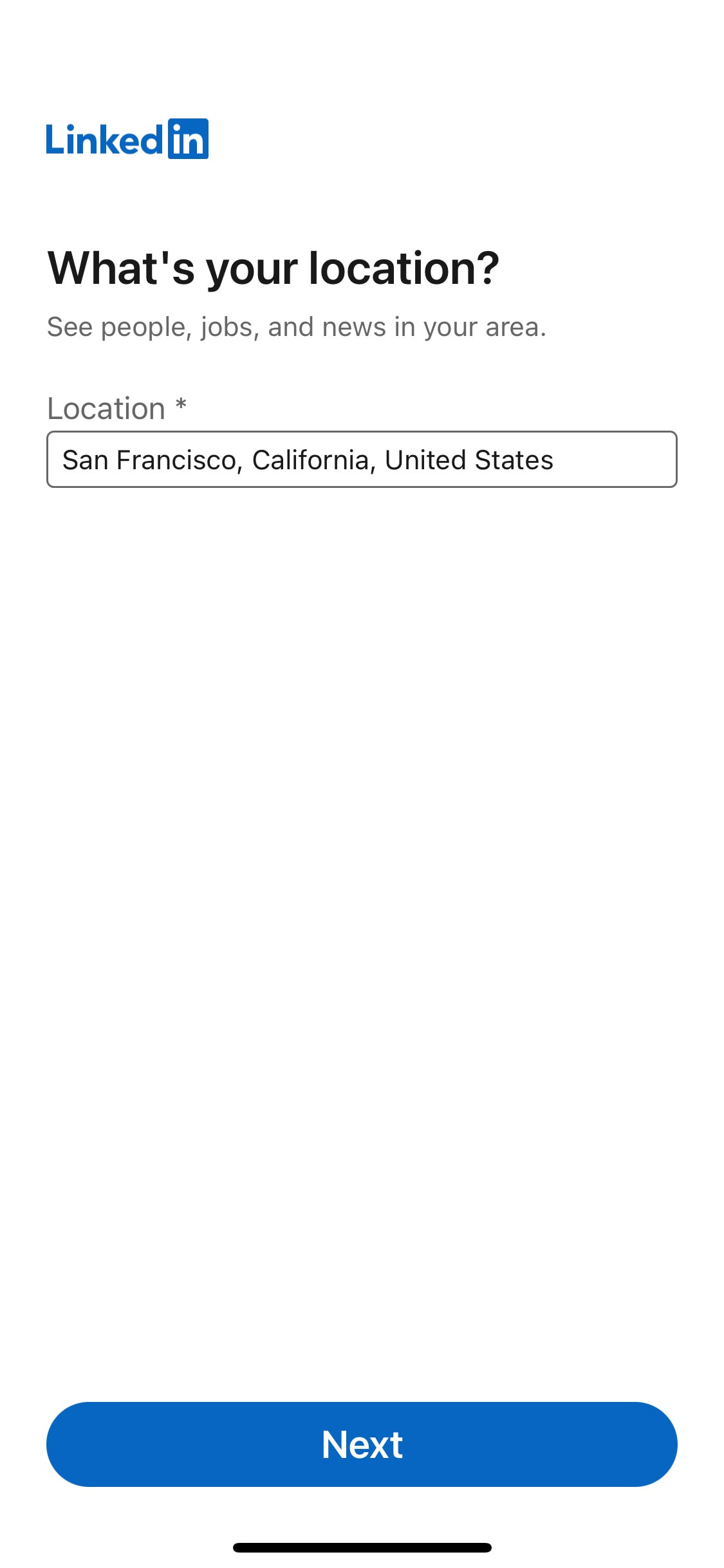 LinkedIn iOS screen 445
