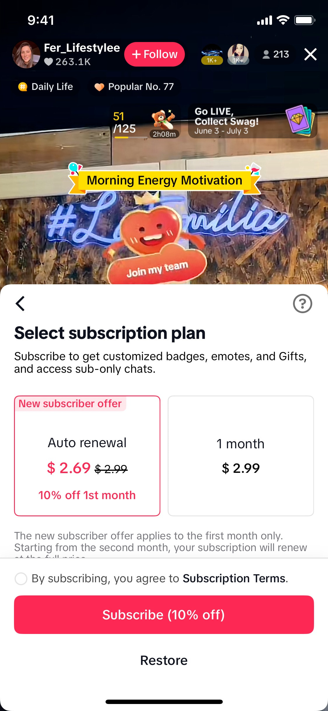 TikTok iOS screen 170