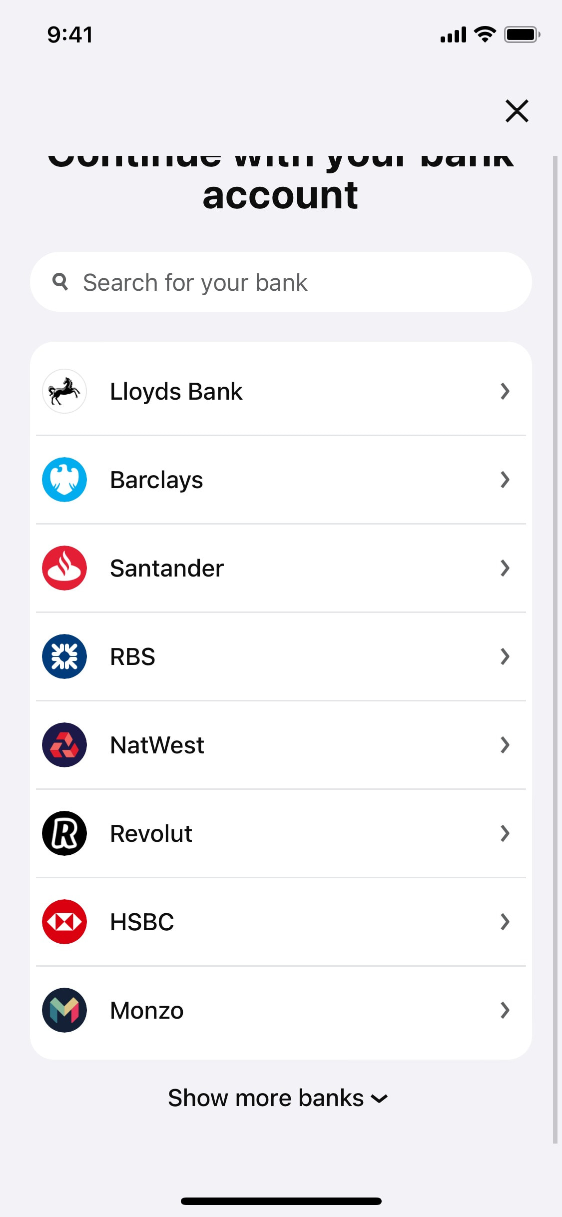 Klarna iOS screen 495