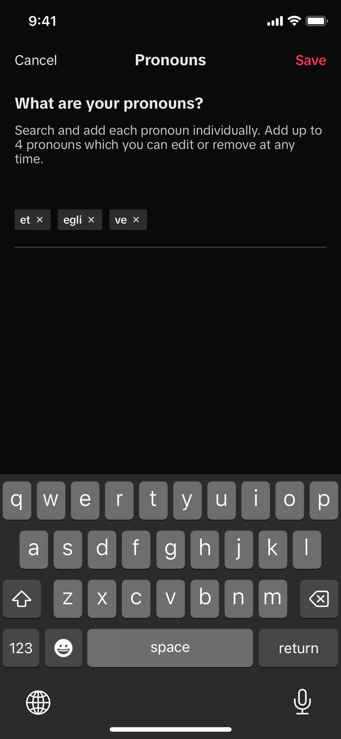 TikTok iOS screen 649