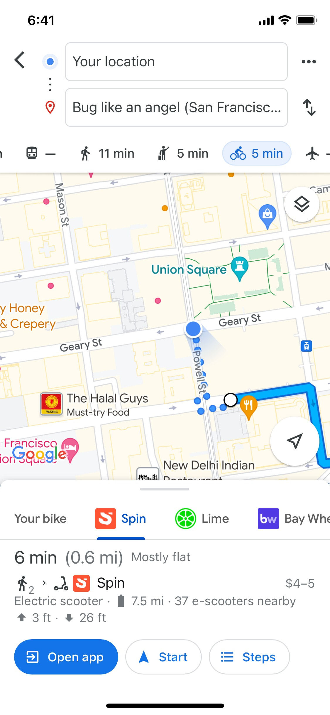 Google Maps iOS screen 436