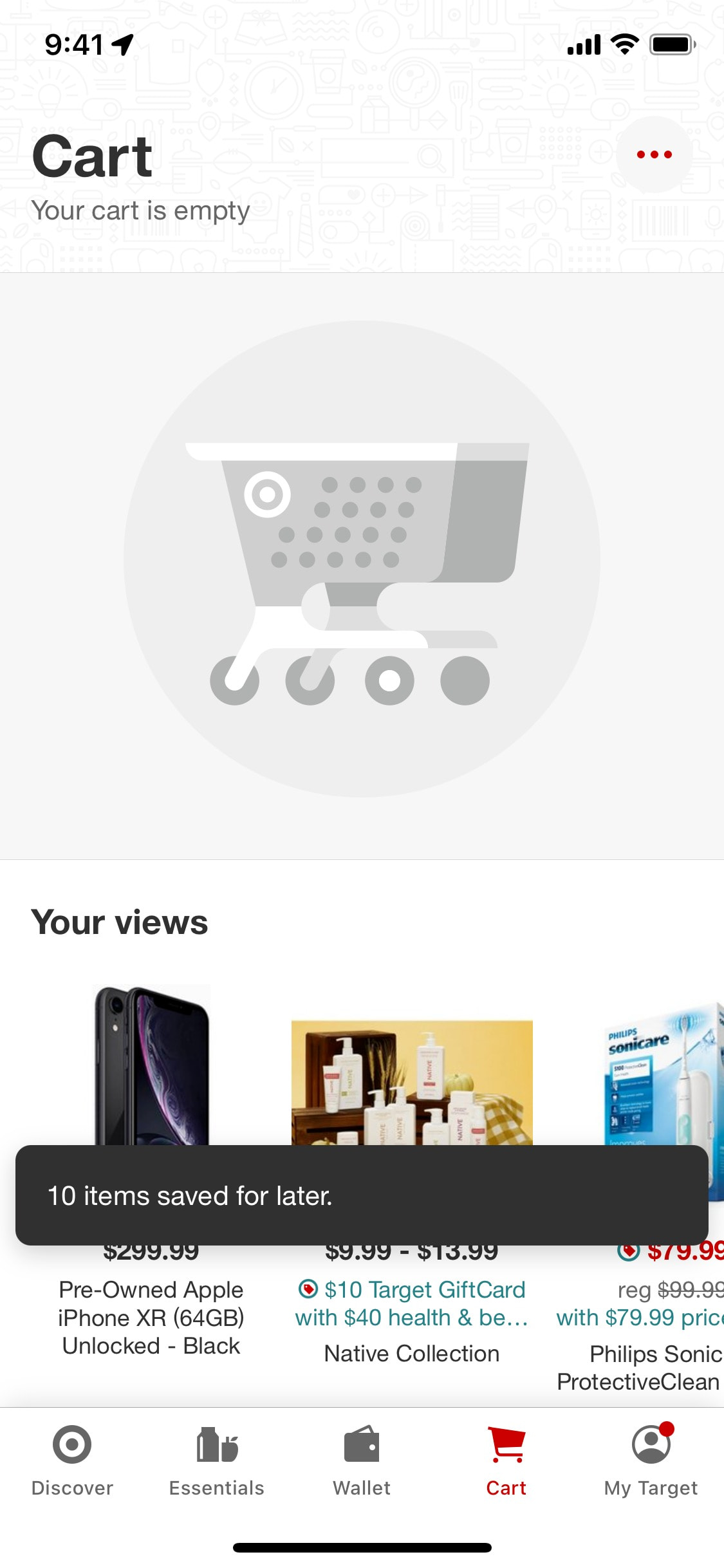 Target iOS screen 615