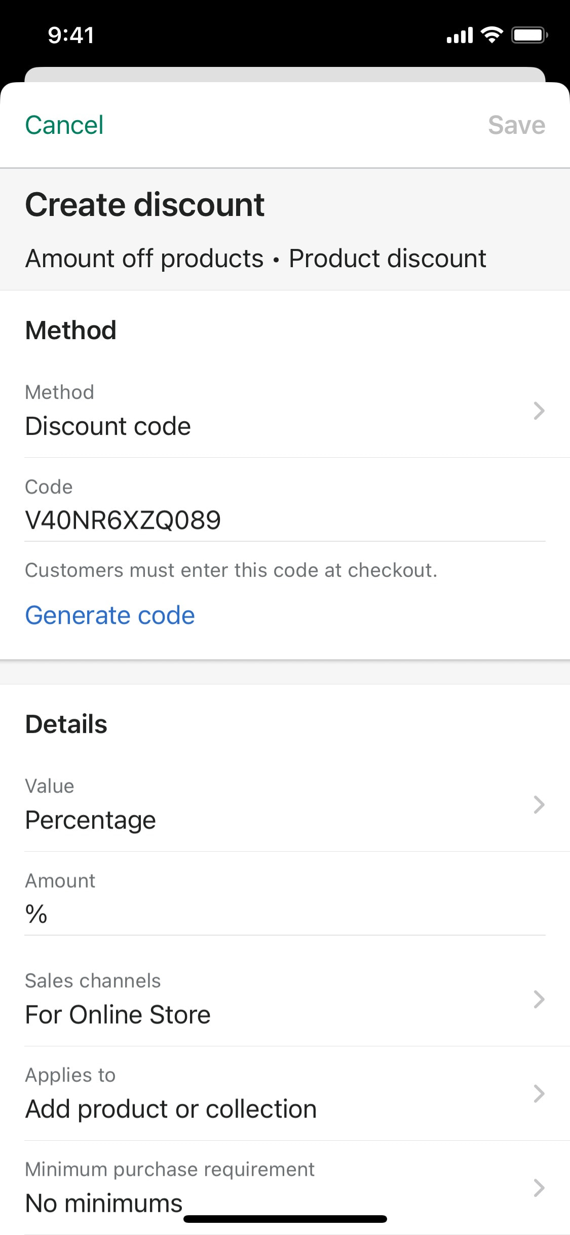 Shopify iOS screen 12