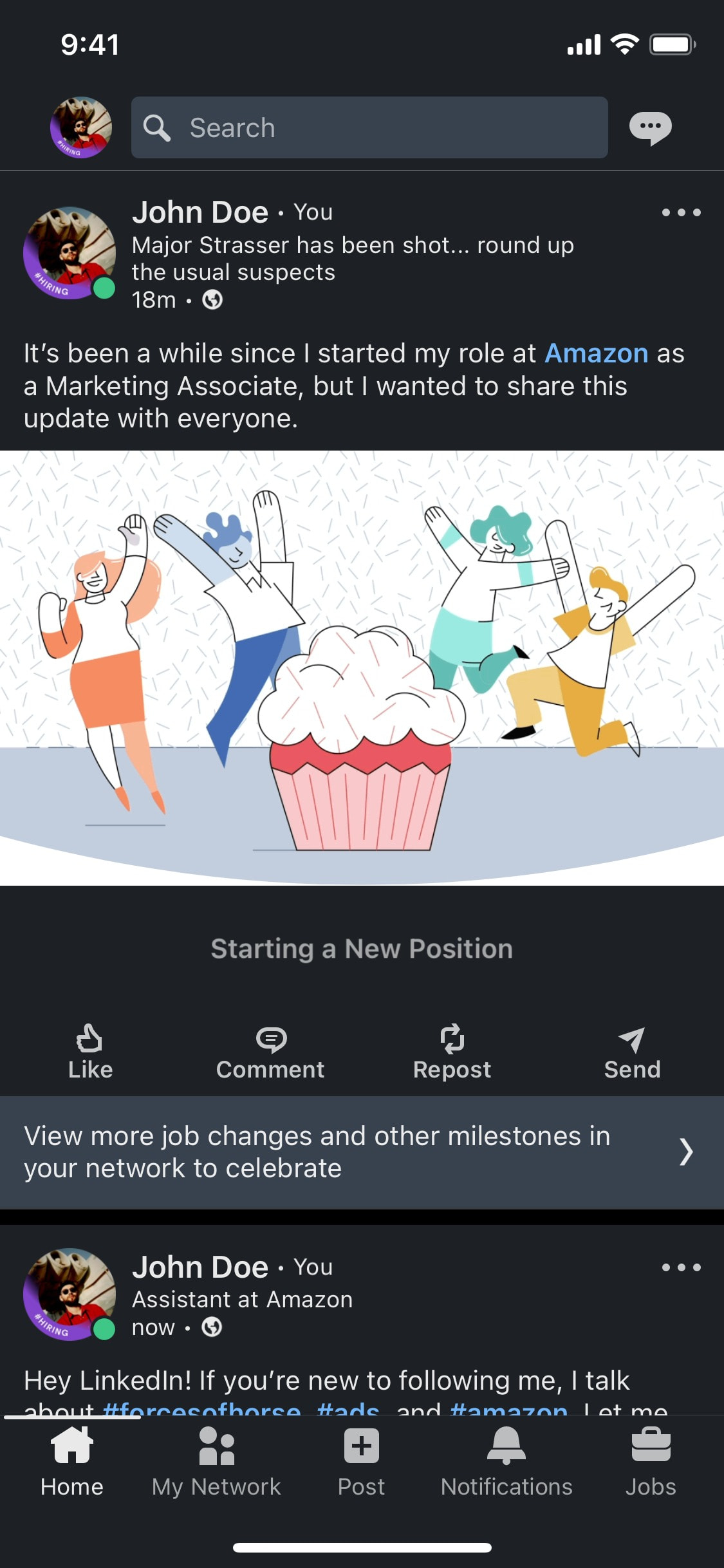 LinkedIn iOS screen 451