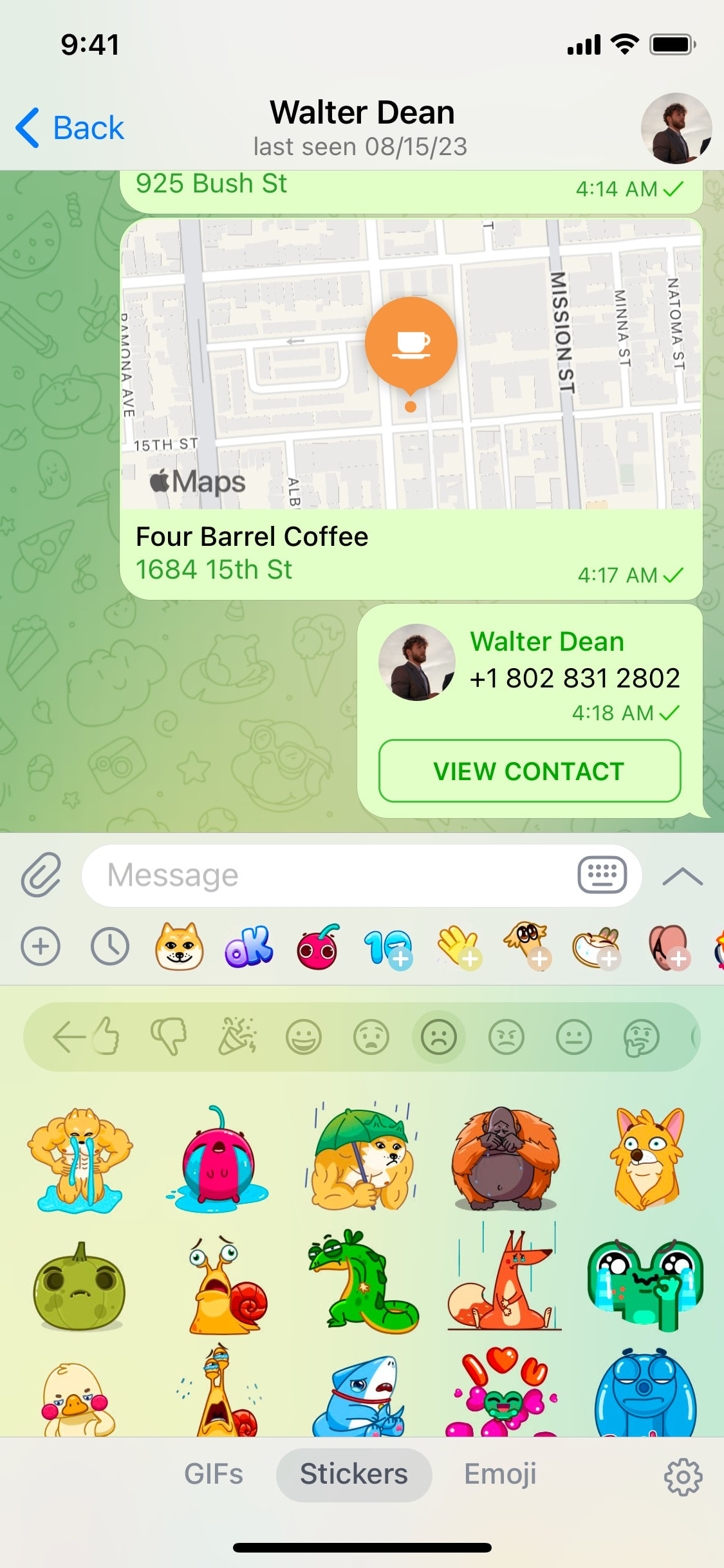 Telegram iOS screen 728