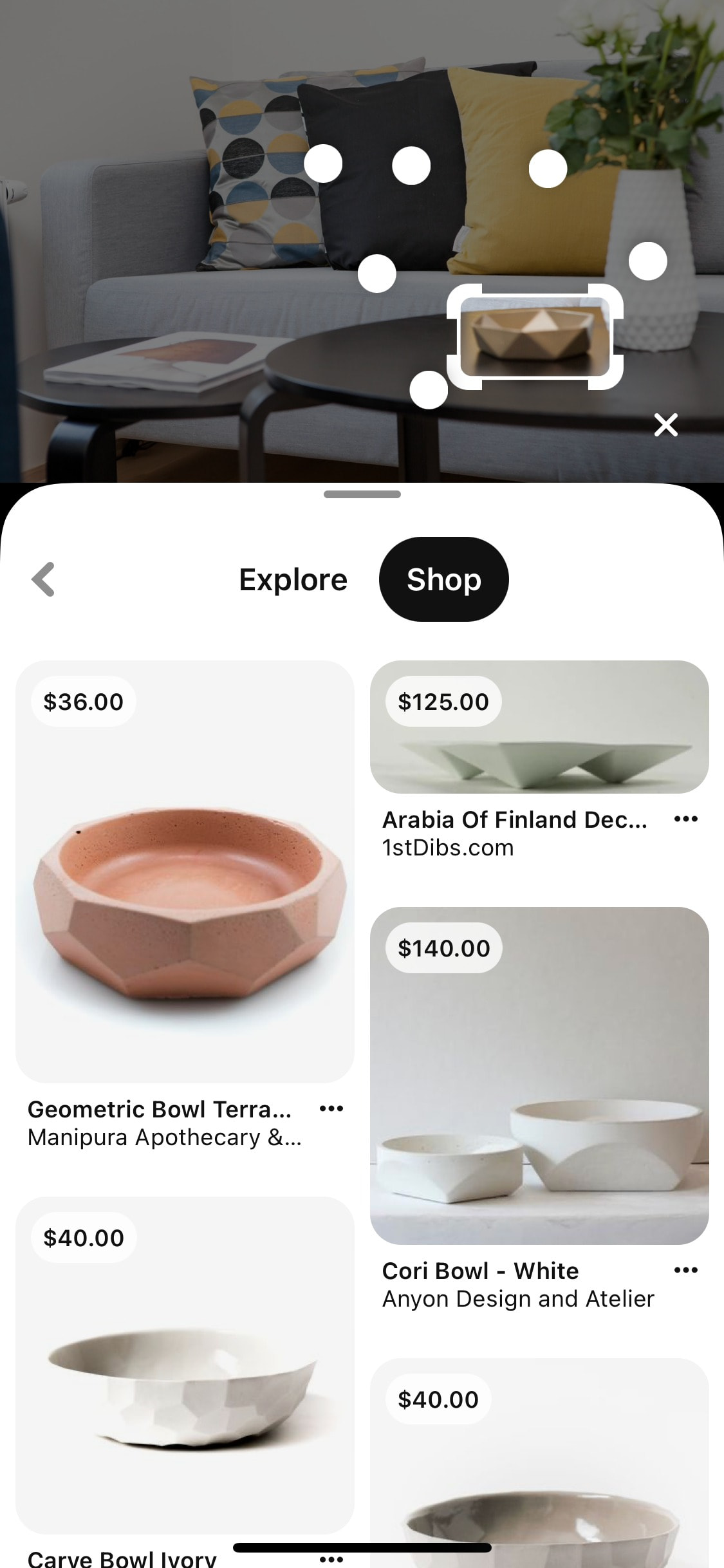 Pinterest iOS screen 378
