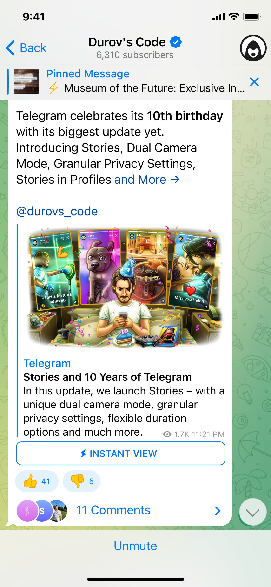 Telegram iOS screen 895