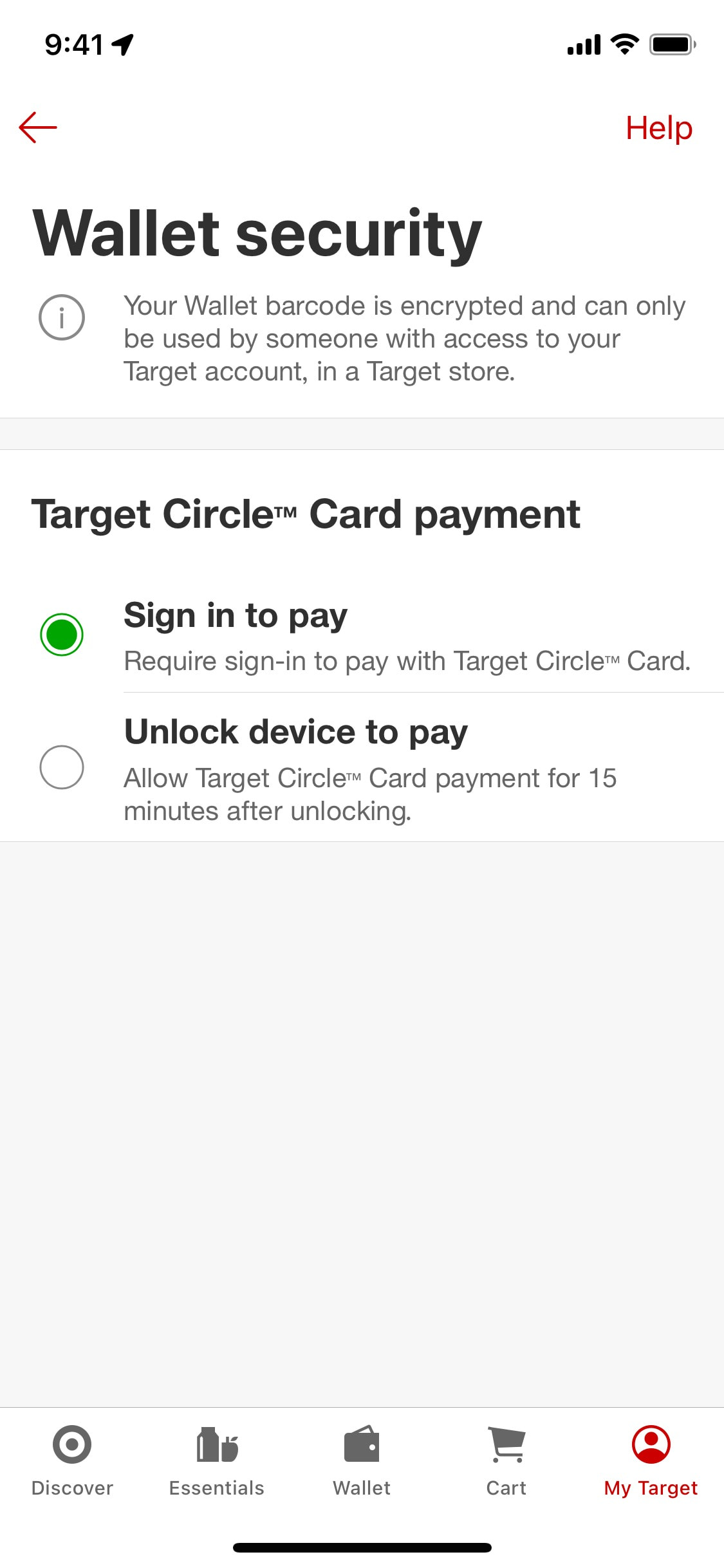 Target iOS screen 8