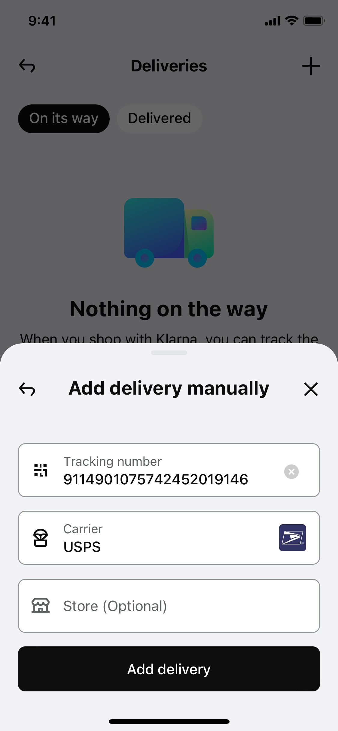 Klarna iOS screen 319