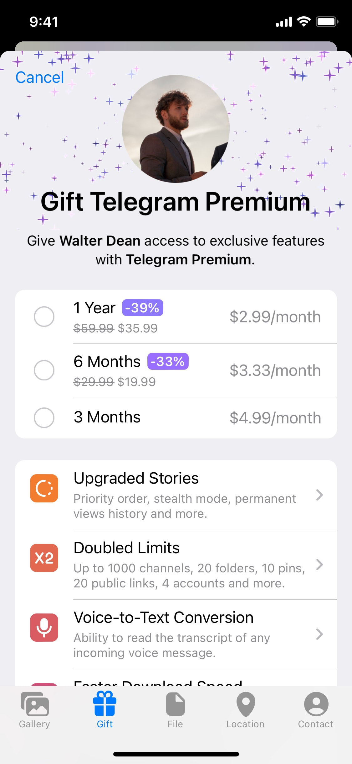 Telegram iOS screen 71