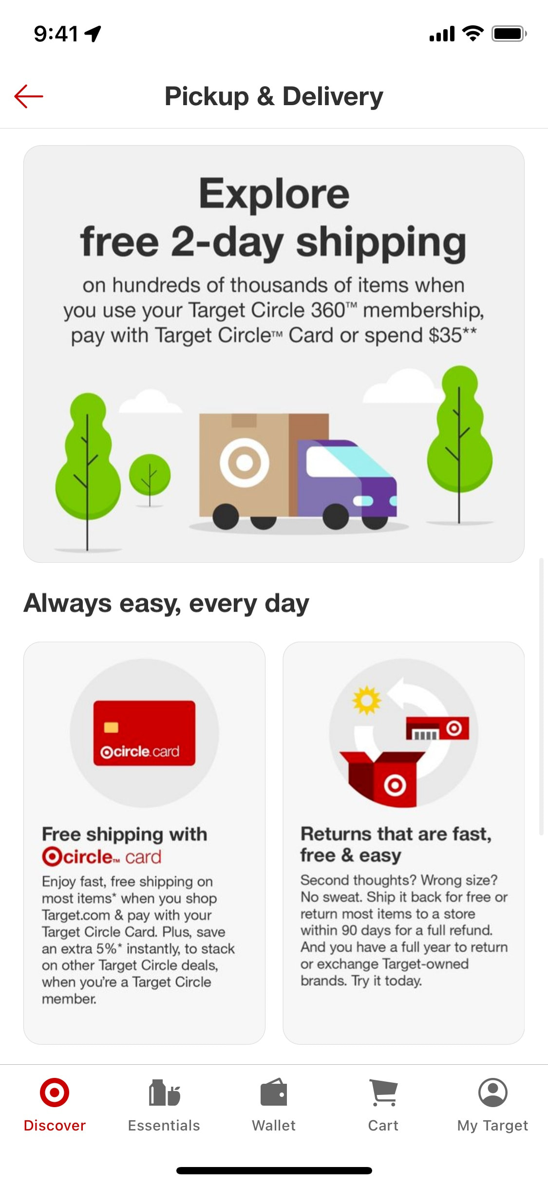 Target iOS screen 105