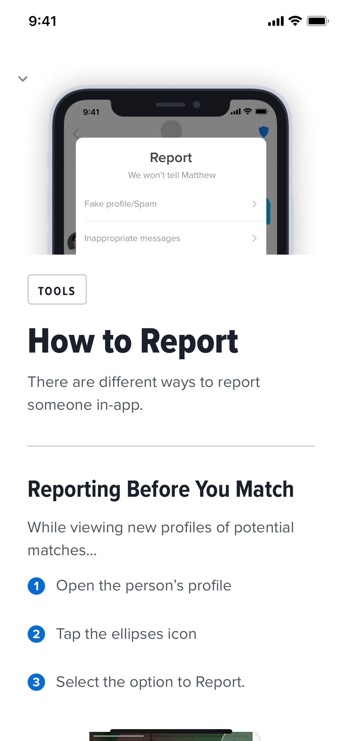 Tinder iOS screen 103