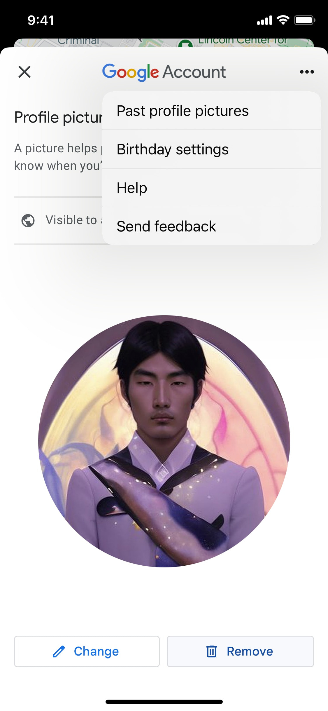 Google Maps iOS screen 154