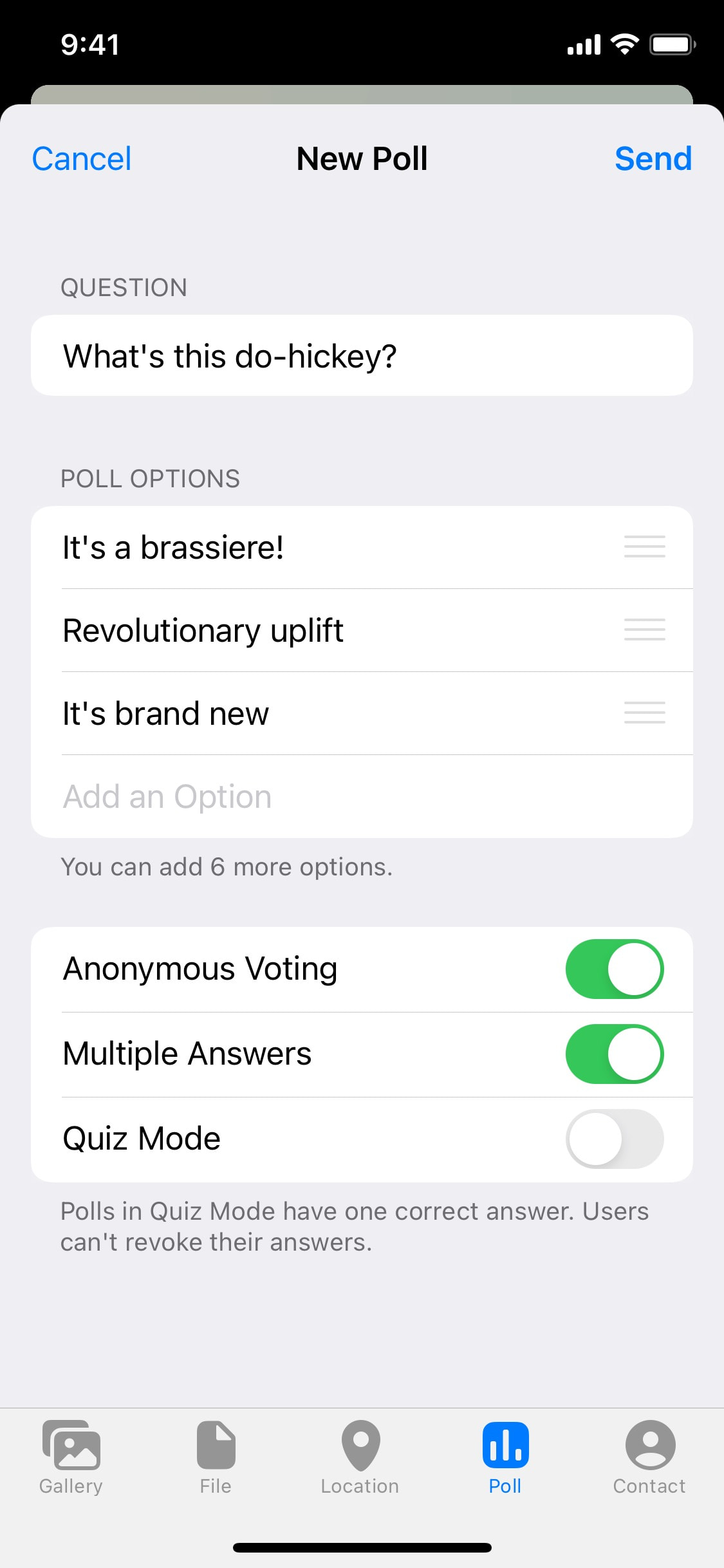 Telegram iOS screen 41