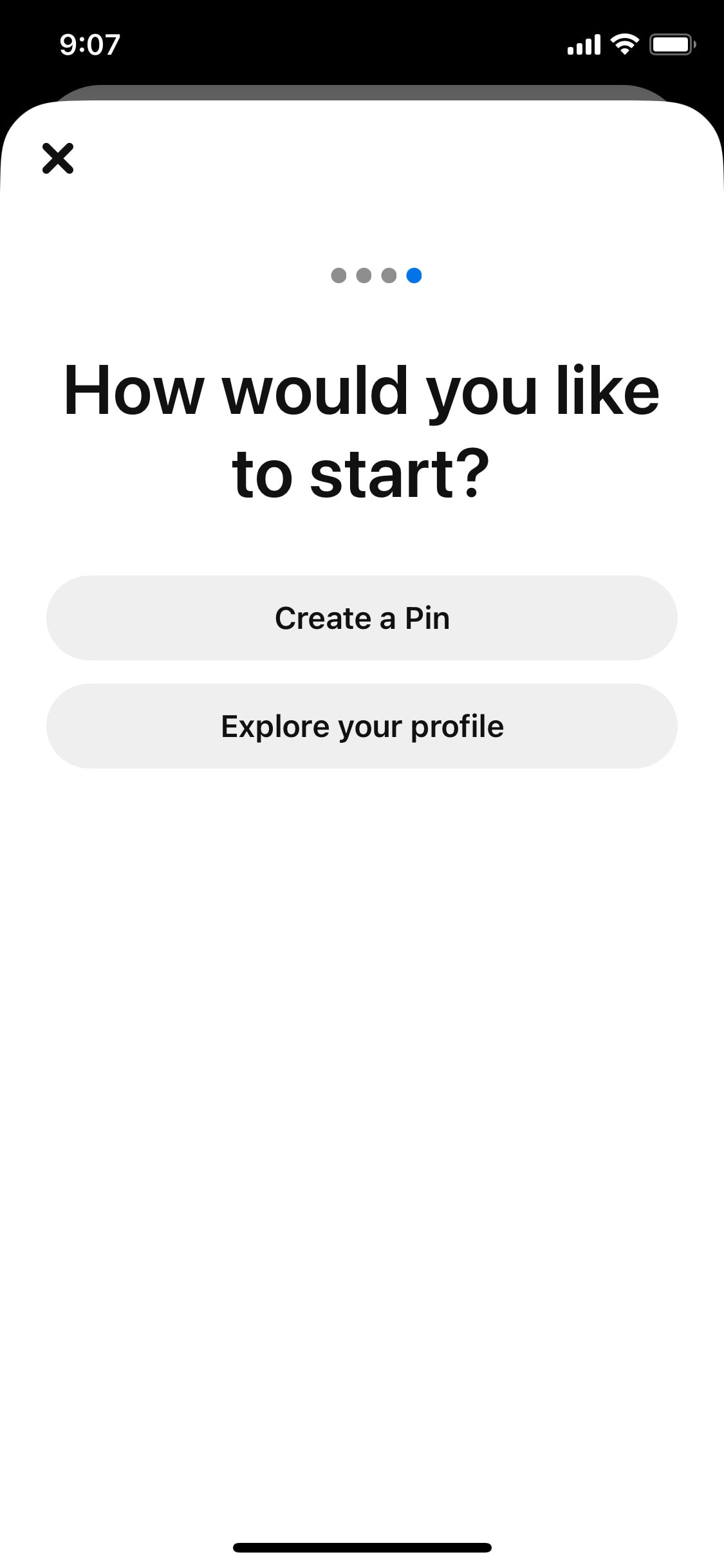 Pinterest iOS screen 200