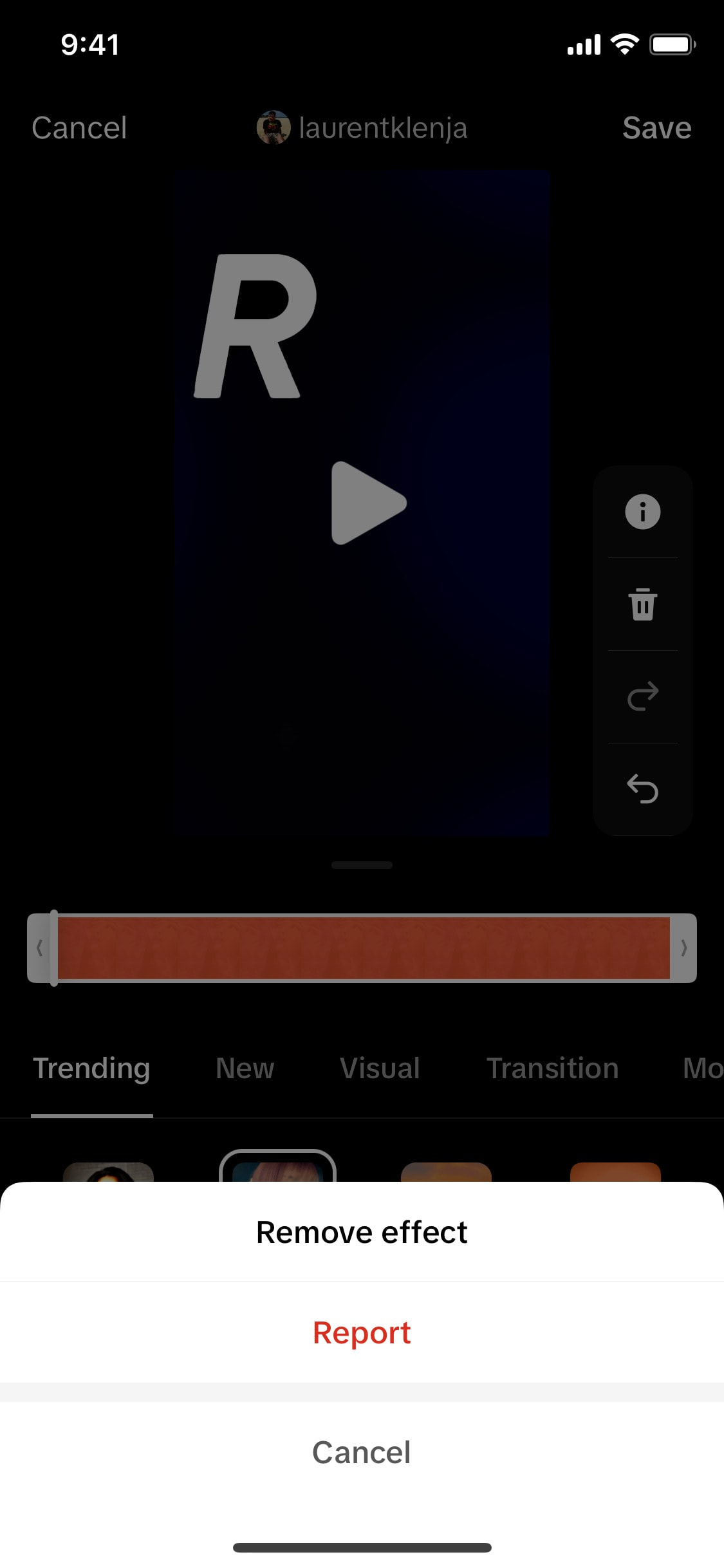 TikTok iOS screen 579