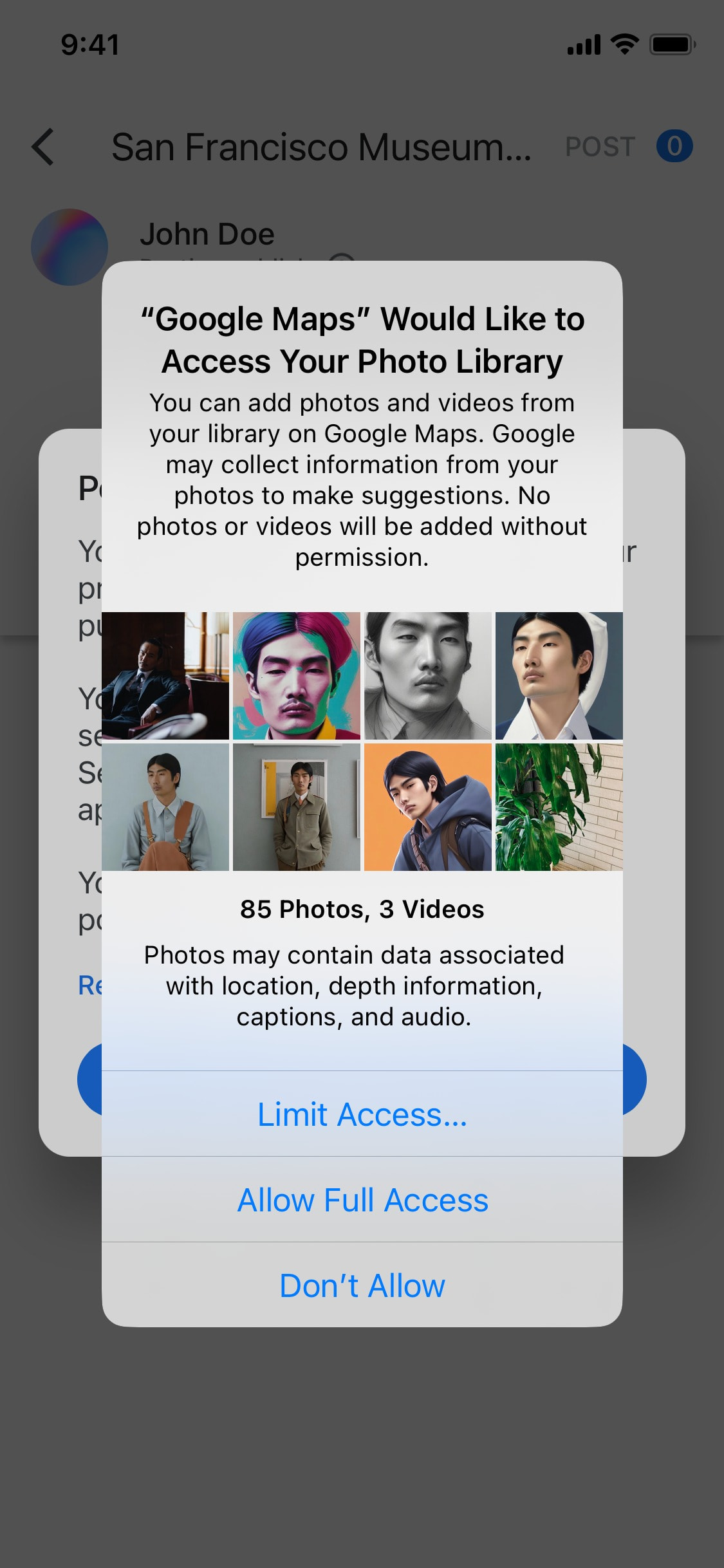 Google Maps iOS screen 485