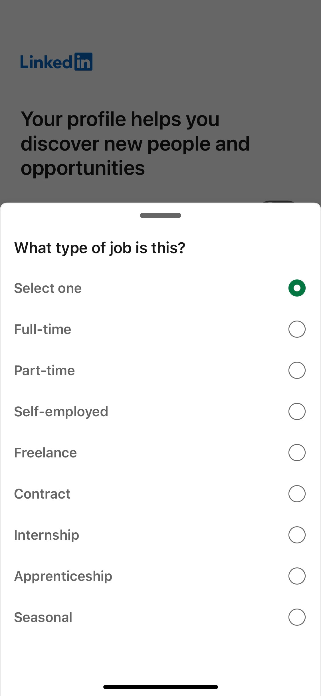 LinkedIn iOS screen 38