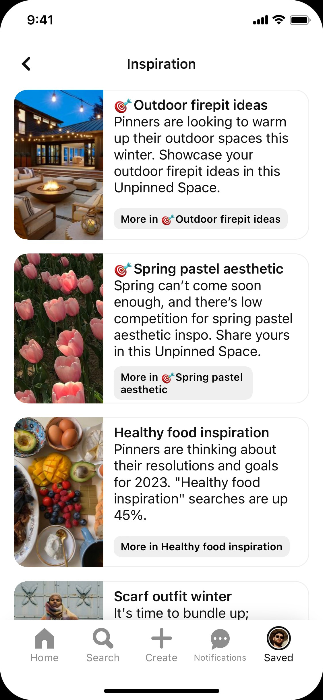 Pinterest iOS screen 412