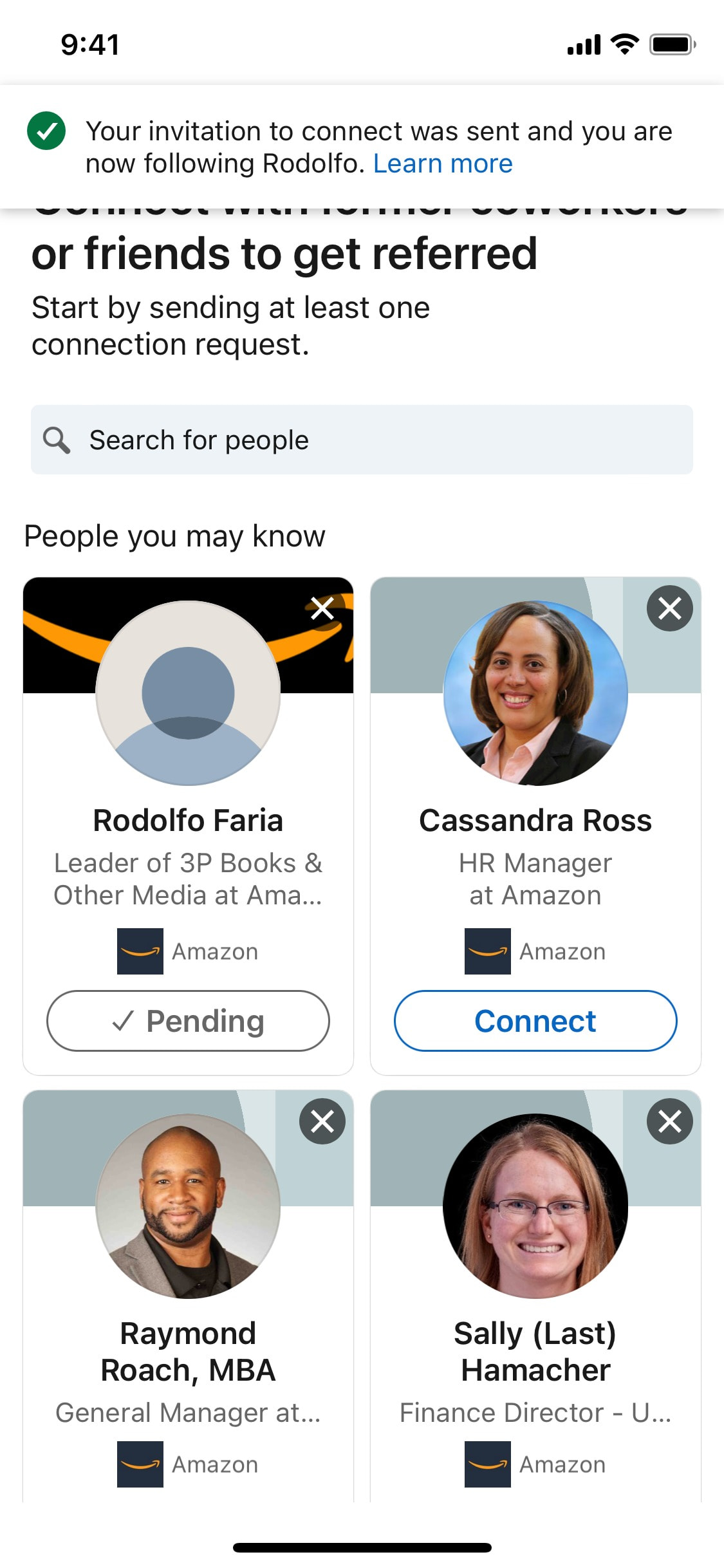 LinkedIn iOS screen 477
