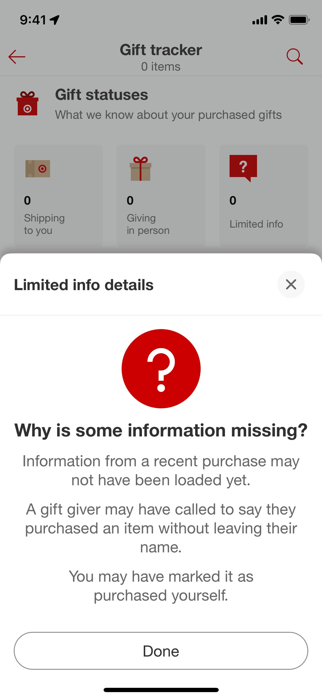 Target iOS screen 121