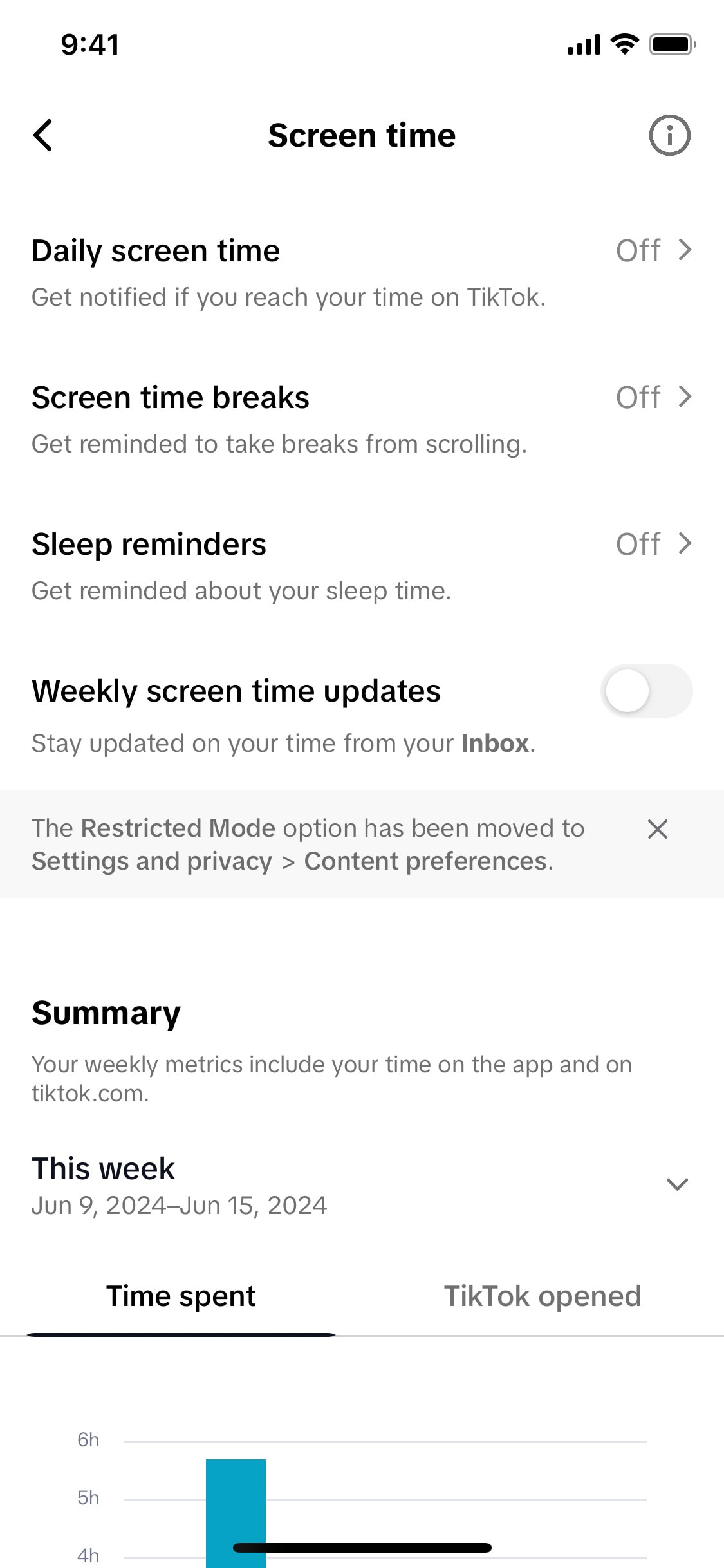 TikTok iOS screen 107