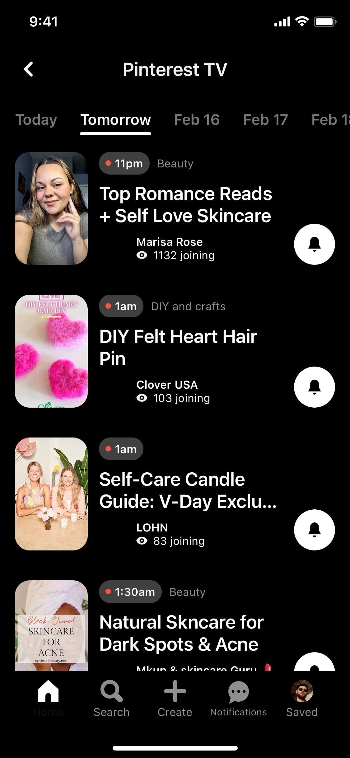 Pinterest iOS screen 155